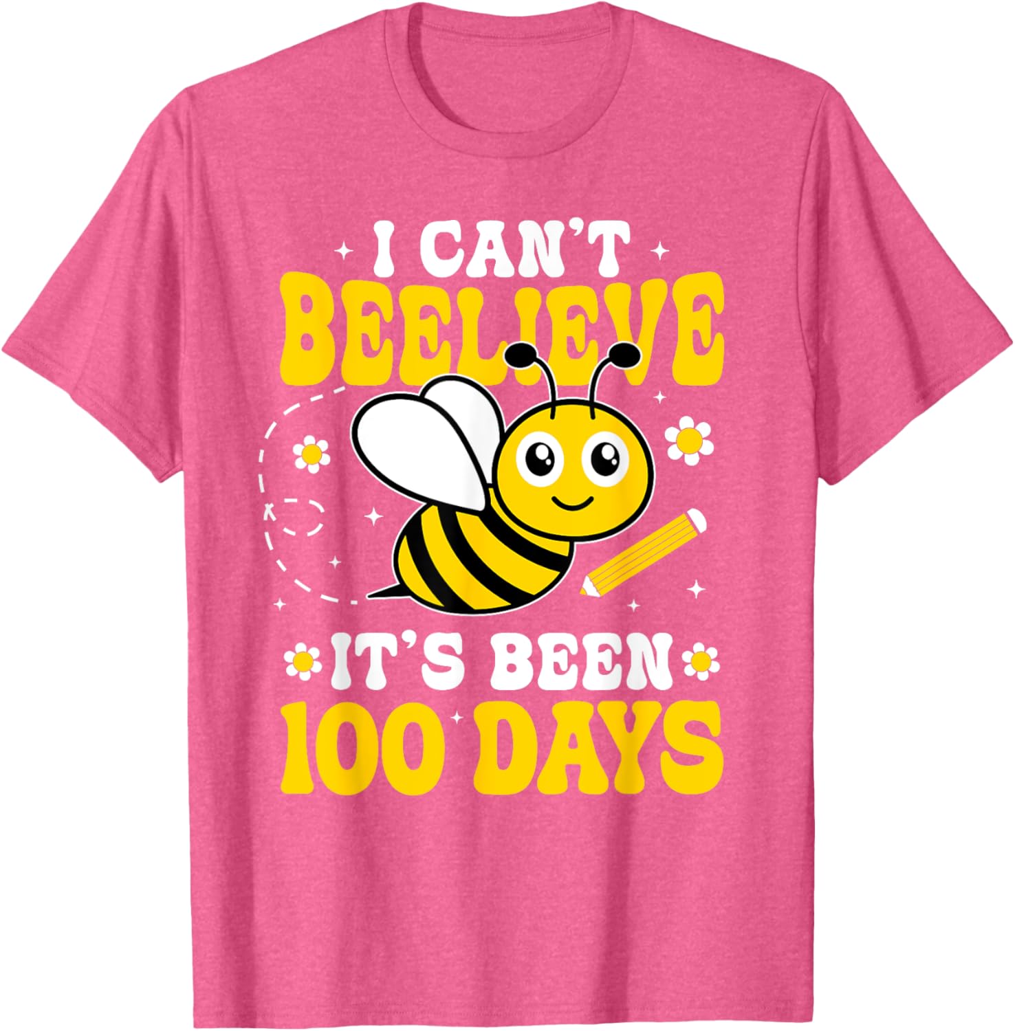 Cute Bee 100 Days of School T-Shirt for Kids Fun School Celebration - 2