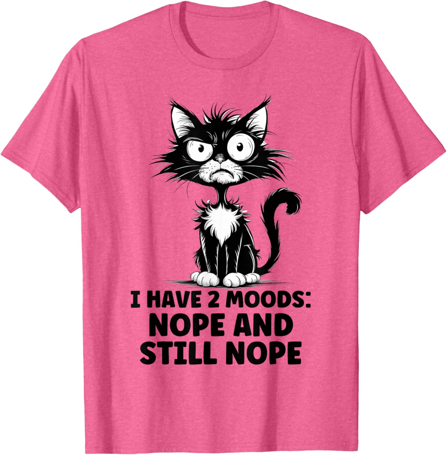 Funny Angry Stressed Cat Meme T-Shirt for Cat Lovers of All Ages - 7