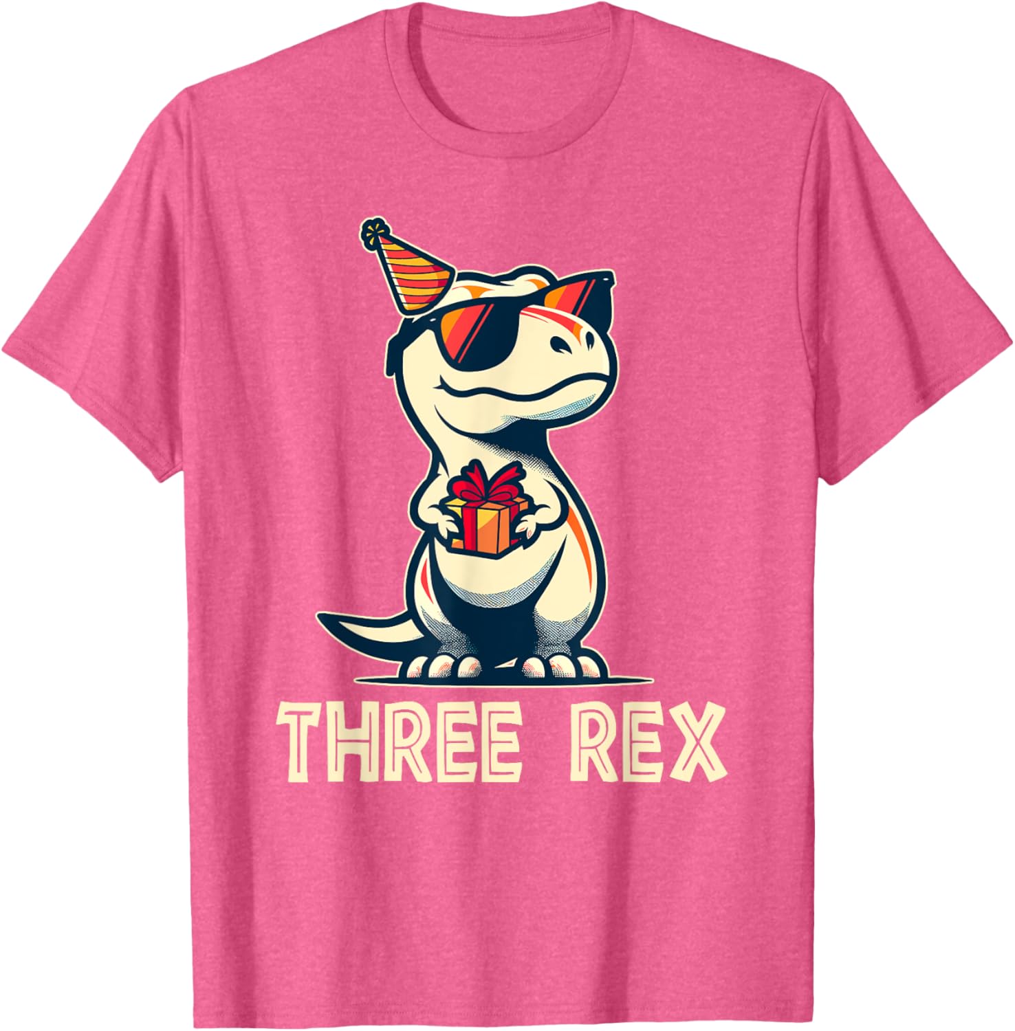 Adorable 3 Rex Dinosaur Birthday T-Shirt for Boys and Girls - 15
