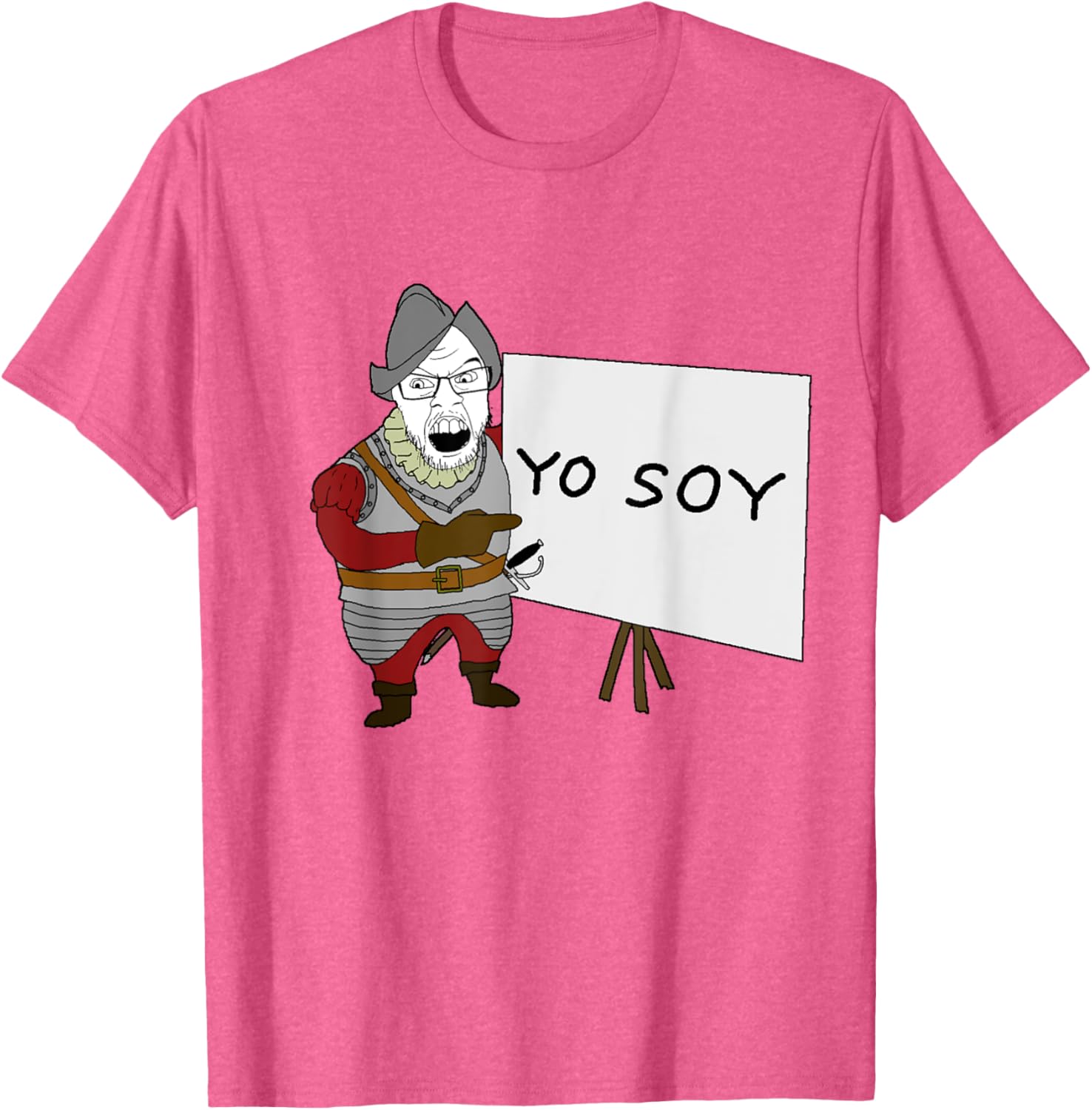 Soyjak Conquistador Wojak Soyboy T-Shirt for Spanish Teachers - 3