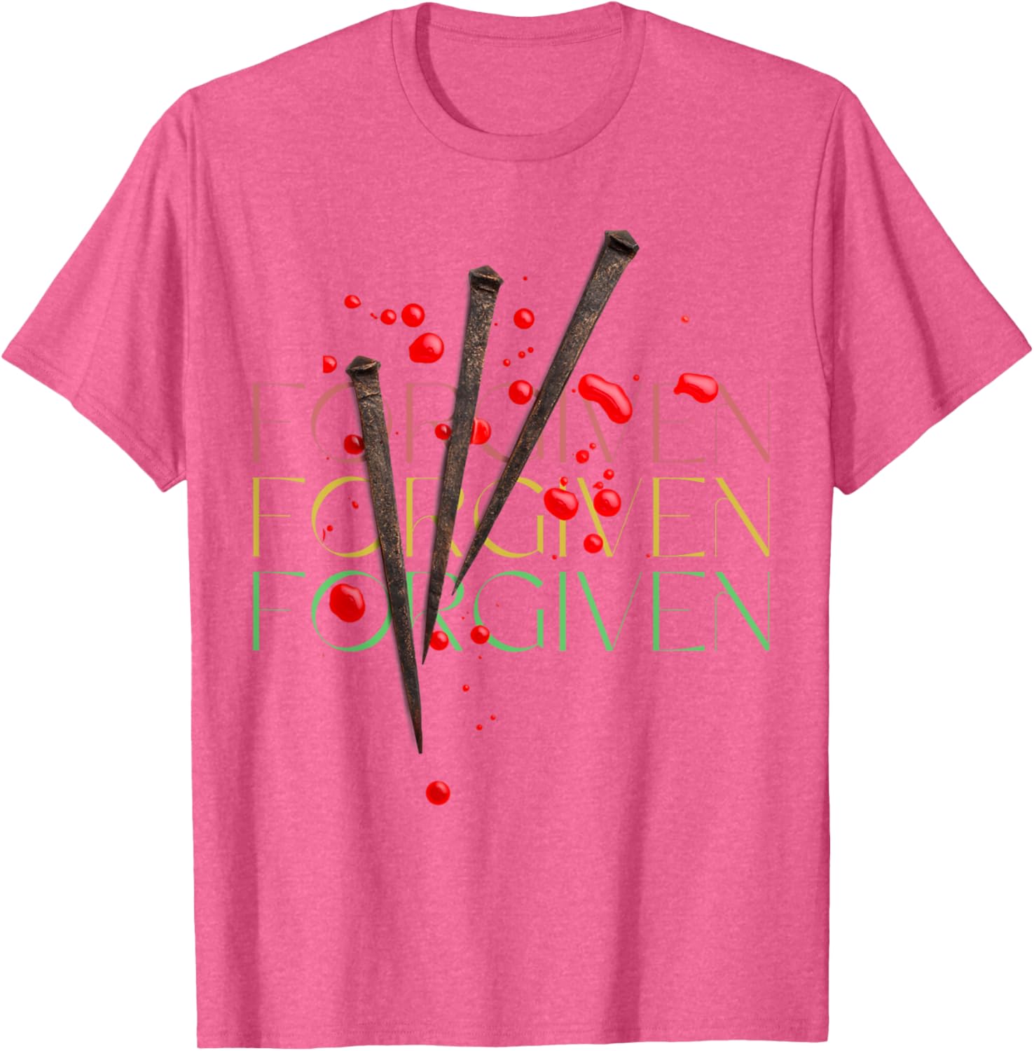 Forgiven Love Jesus T-Shirt Faith Graphic Tee for Christians - 20