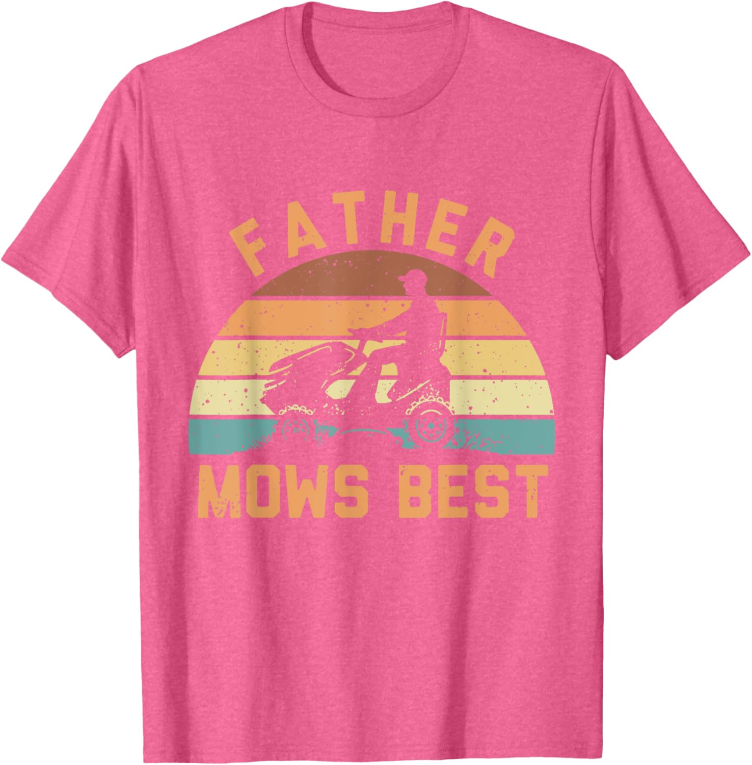 Father Mows Best Funny Retro Dad T-Shirt for Mowing Enthusiasts - 4