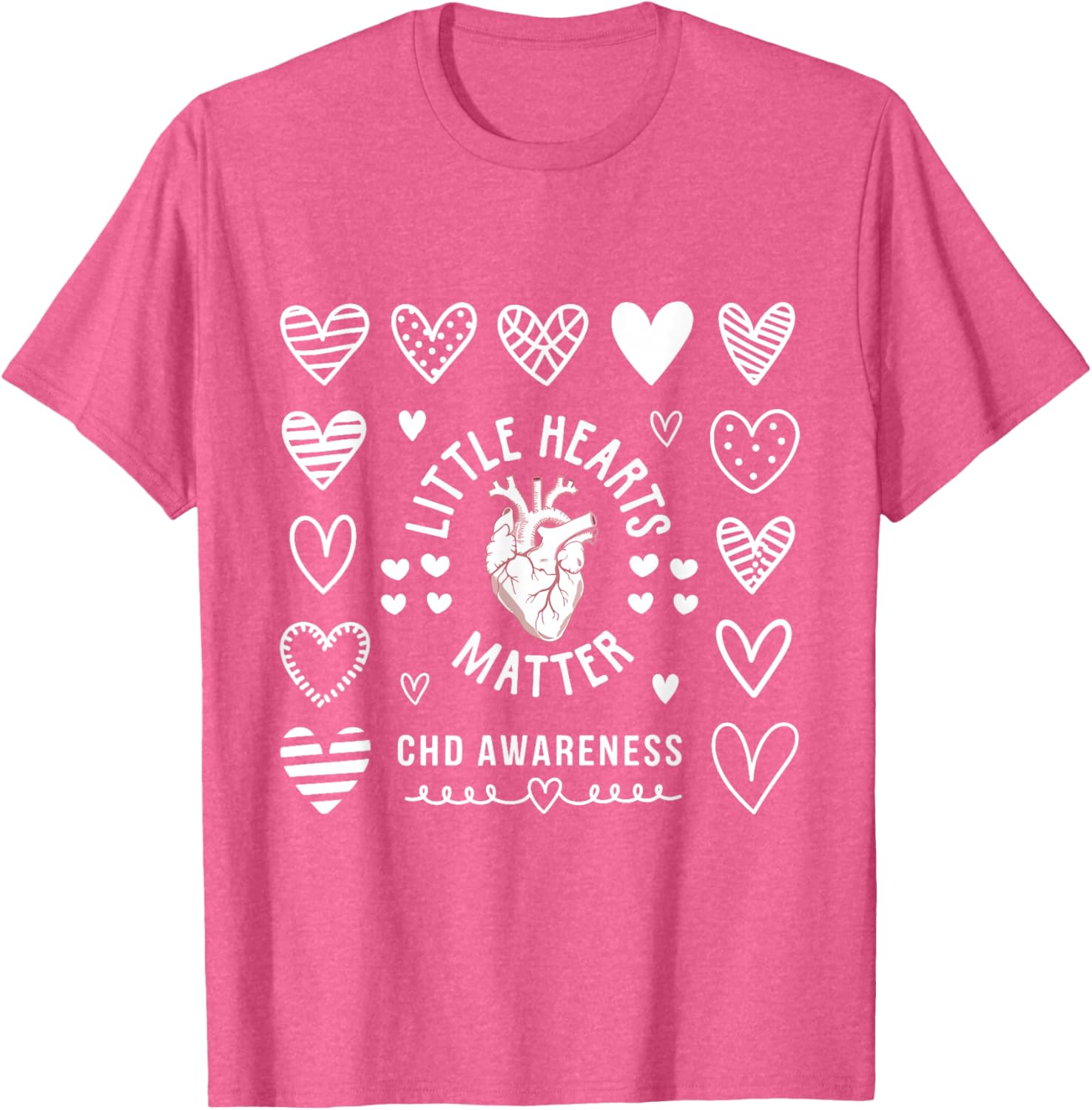 Heart Anatomy Valentine CHD Awareness T-Shirt for Heart Health Support - 21