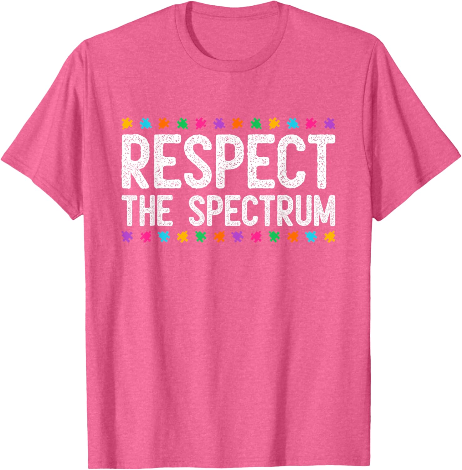 Respect The Spectrum Autism Awareness Puzzle Piece Warrior T-Shirt - 6