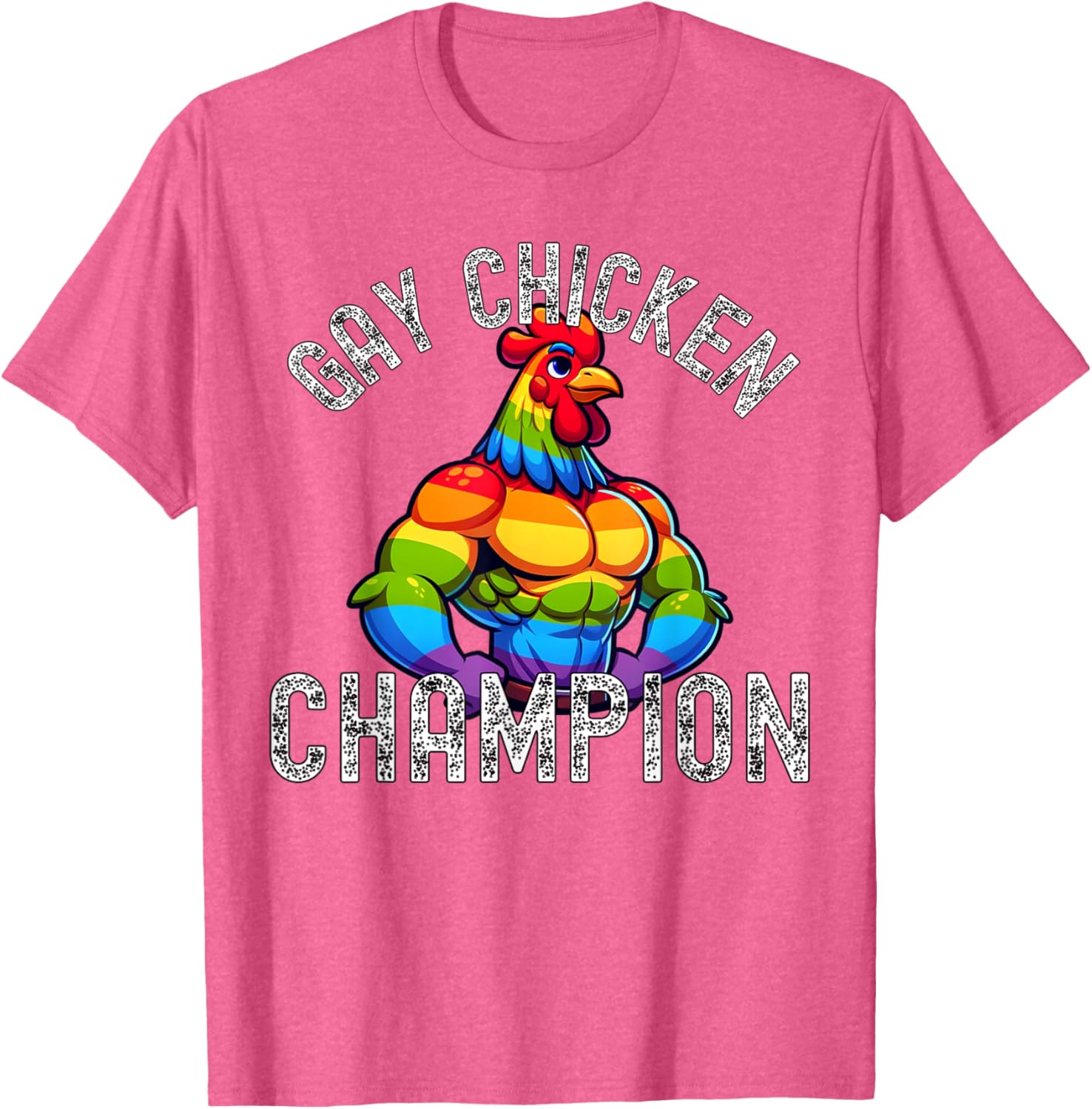 Gay Chicken Champion T-Shirt Fun Pride Apparel for LGBTQ+ Enthusiasts - 15