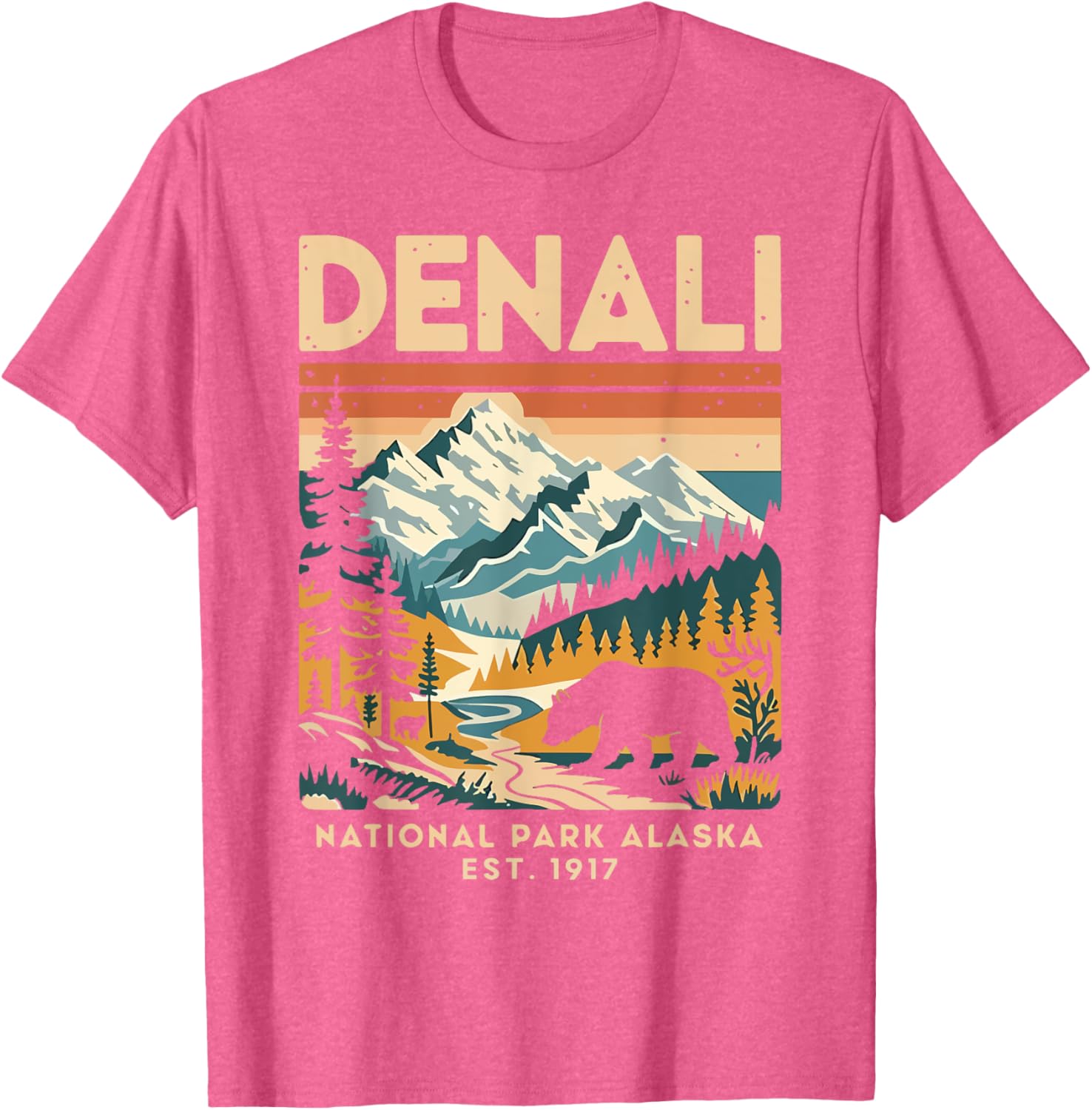 Vintage Denali National Park T-Shirt for All Ages - Men's, Women's, Kids' Apparel - 21