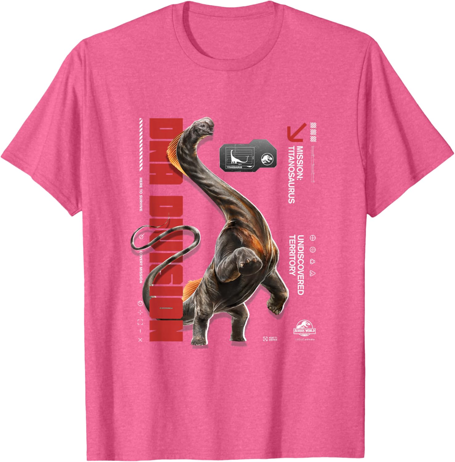 Jurassic World Rebirth Titanosaurus DNA Division T-Shirt for Dino Fans - 6