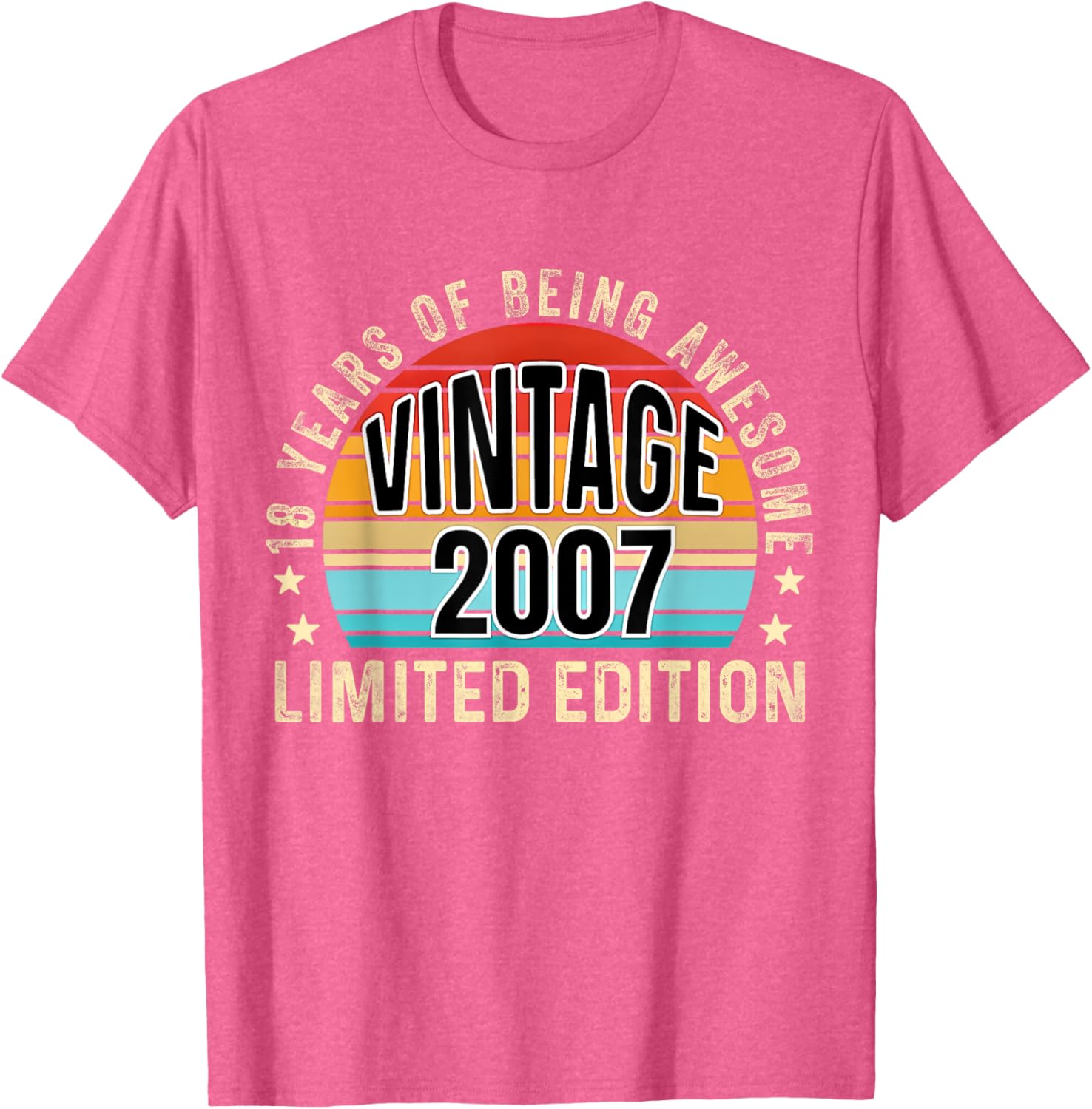 Vintage 2007 Limited Edition 18th Birthday T-Shirt for Celebrations - 3
