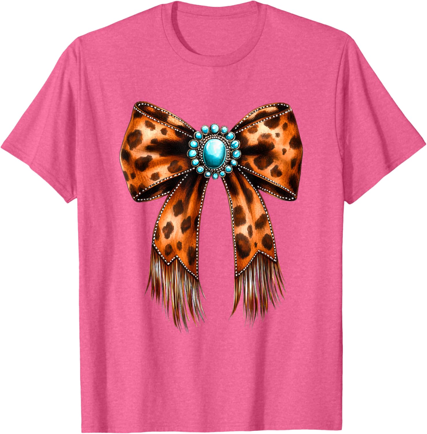 Coquette Cowgirl Leather Bow Western T-Shirt for Girls and Women - 17