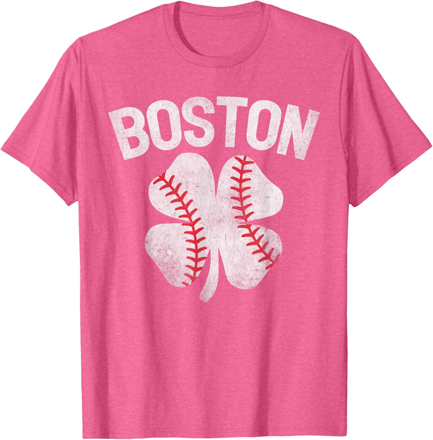 Boston St Patrick's Day Shamrock Clover Baseball T-Shirt for Celebrations - 3