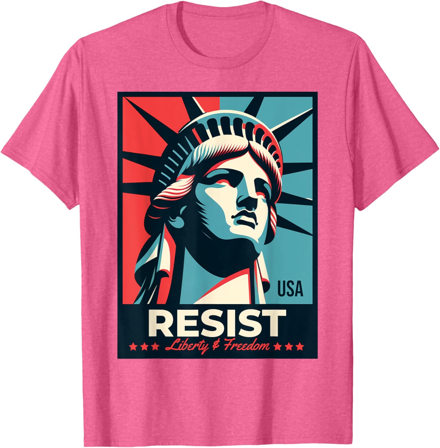 Resist T-Shirt with Statue of Liberty Design - Stylish Activist Apparel - 12