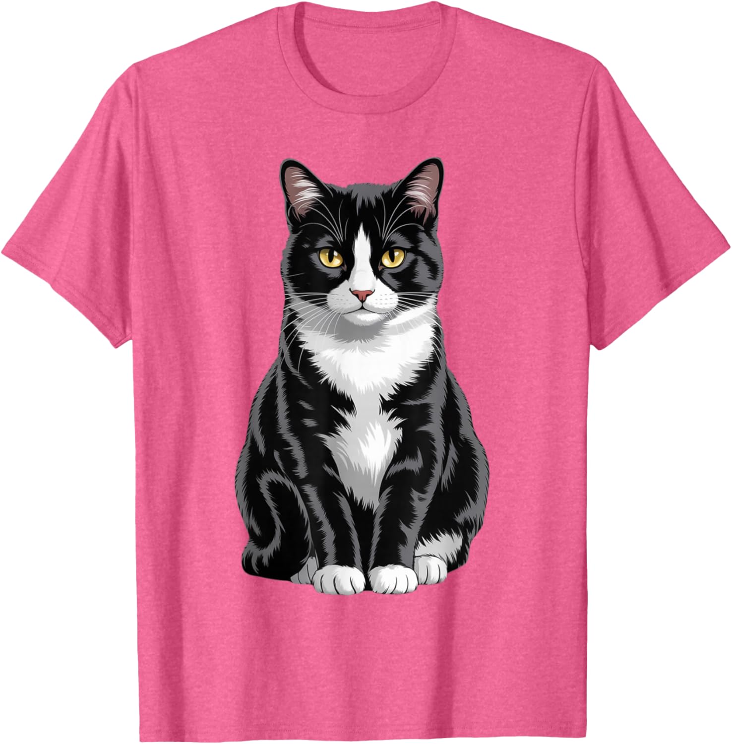 Majestic Tuxedo Cat Art T-Shirt for Cat Lovers - Unisex Kids and Adults - 2