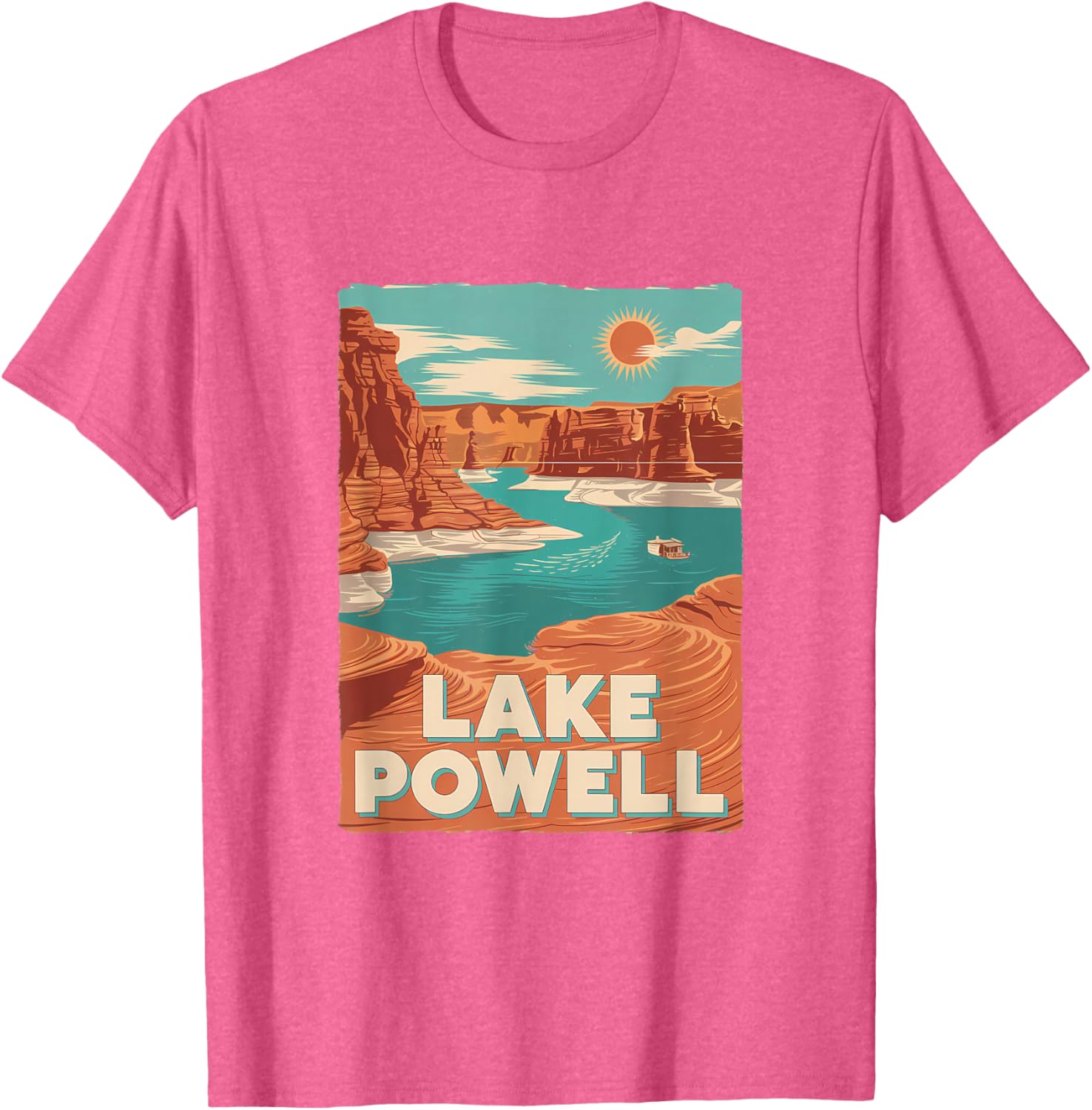 Lake Powell Vintage Canyon Sun Adventure T-Shirt for Outdoor Lovers - 17