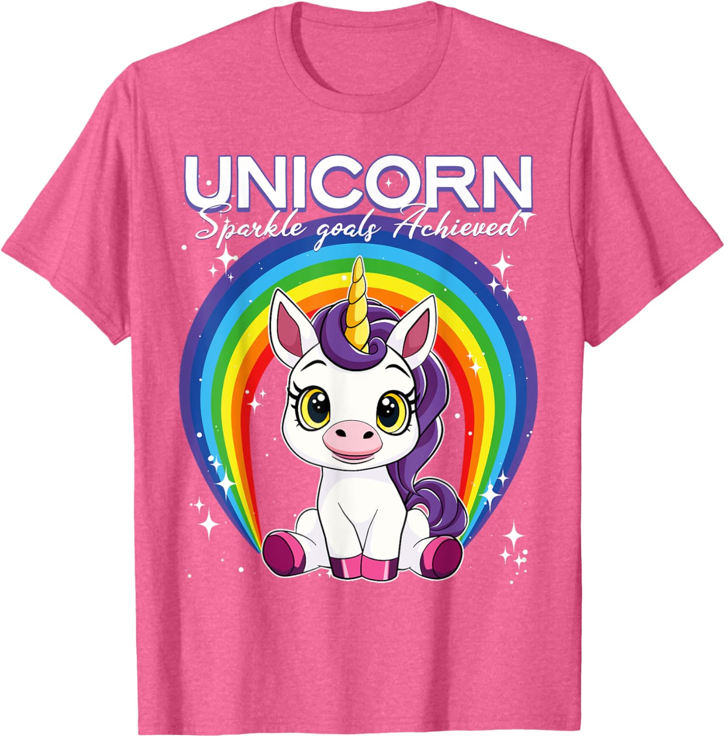 Unicorn Sparkle Goals Achieved T-Shirt for Dreamers and Believers - 4