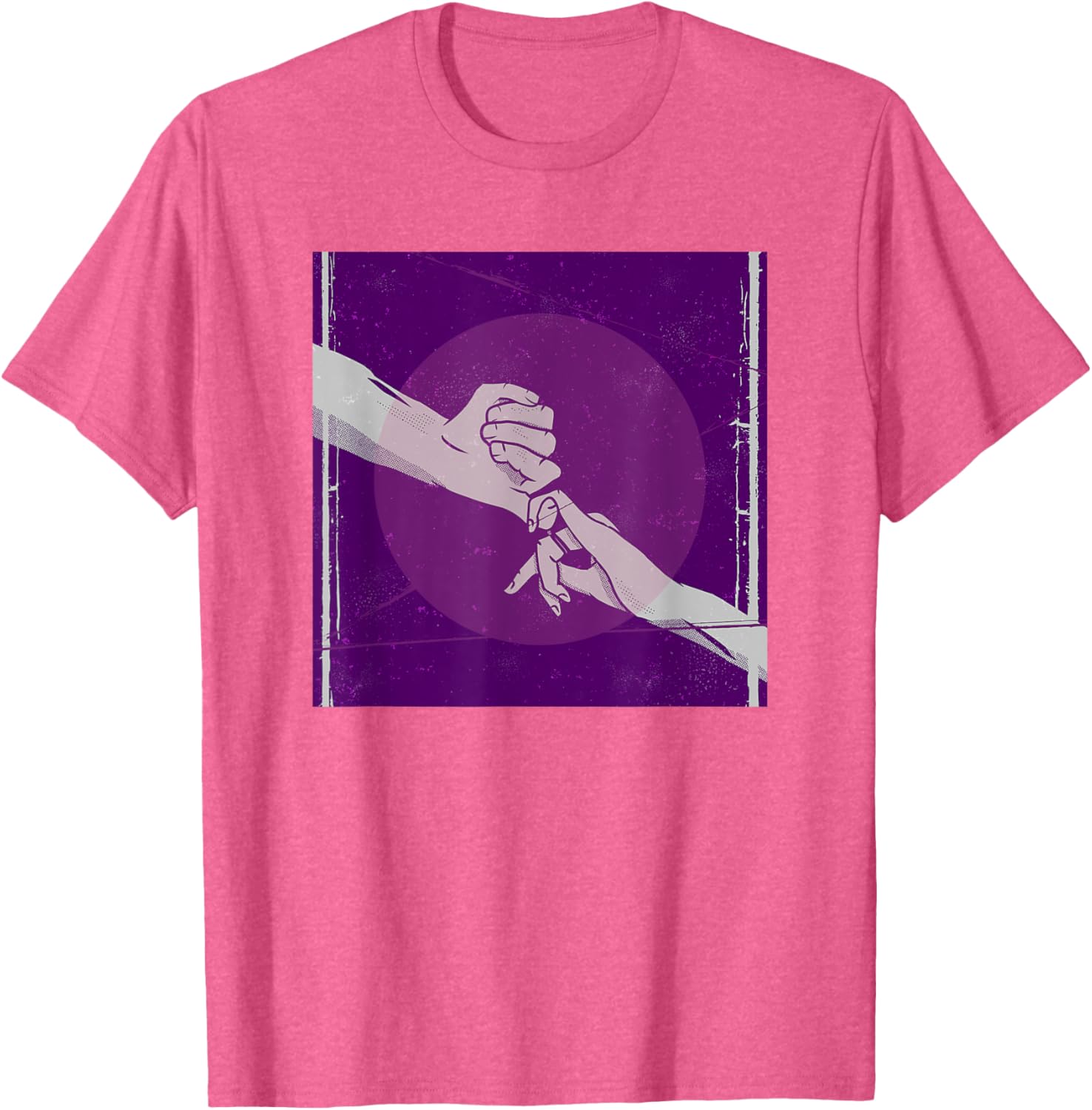 Romantic Couple Holding Hands Retro Poster T-Shirt for Lovebirds - 3