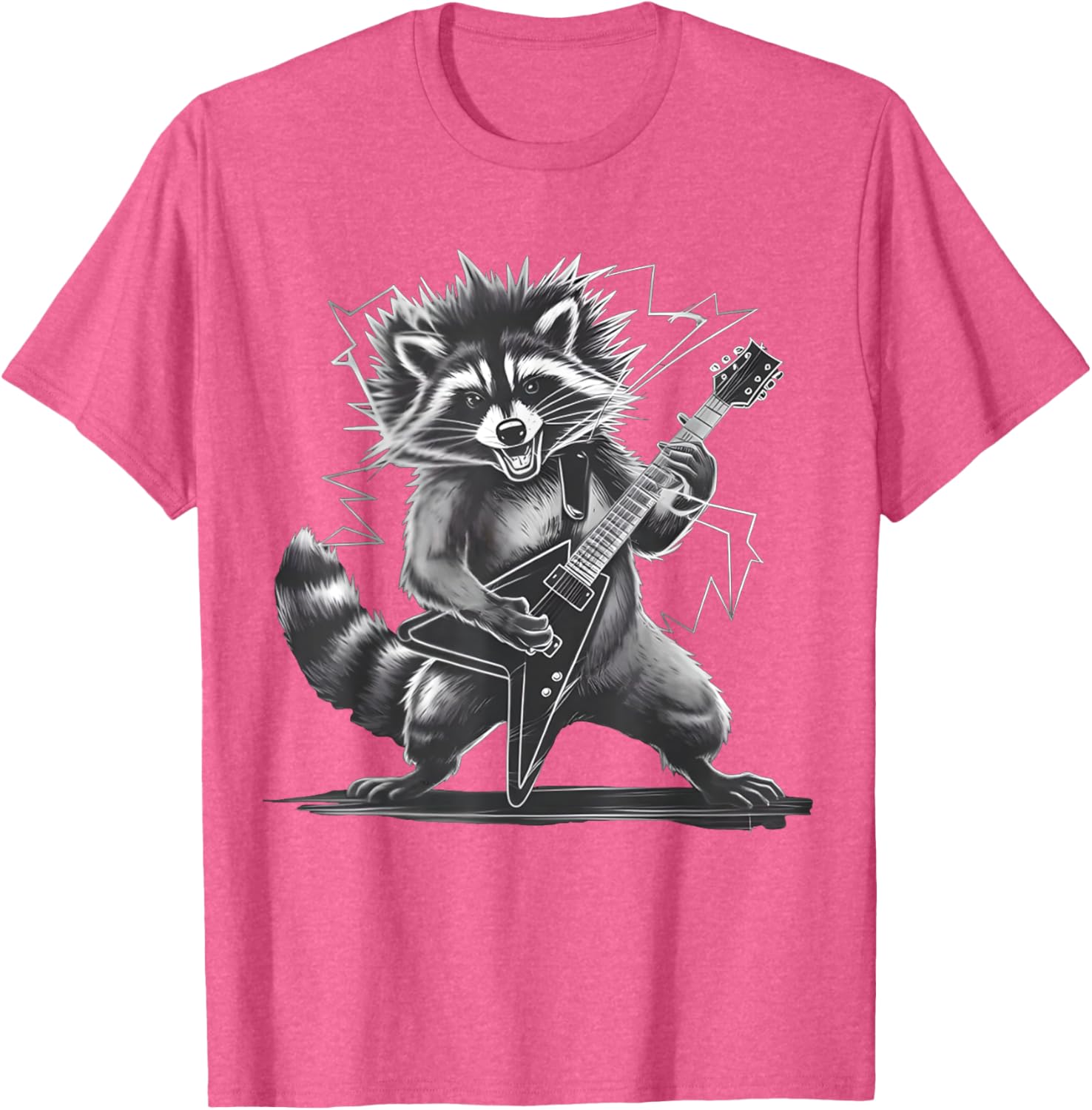 Funny Raccoon Rock and Roll T-Shirt for Men, Women, and Kids - 5