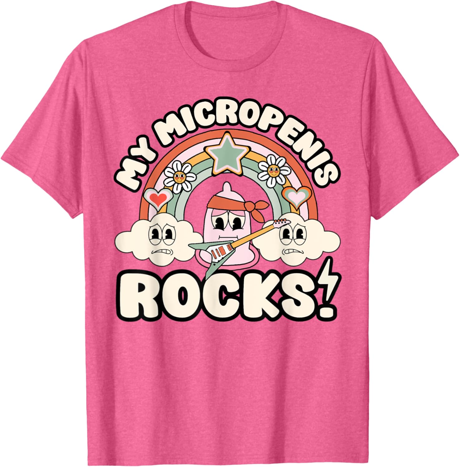 Funny Retro Micropenis Rocks T-Shirt for Adult Humor Lovers - 7