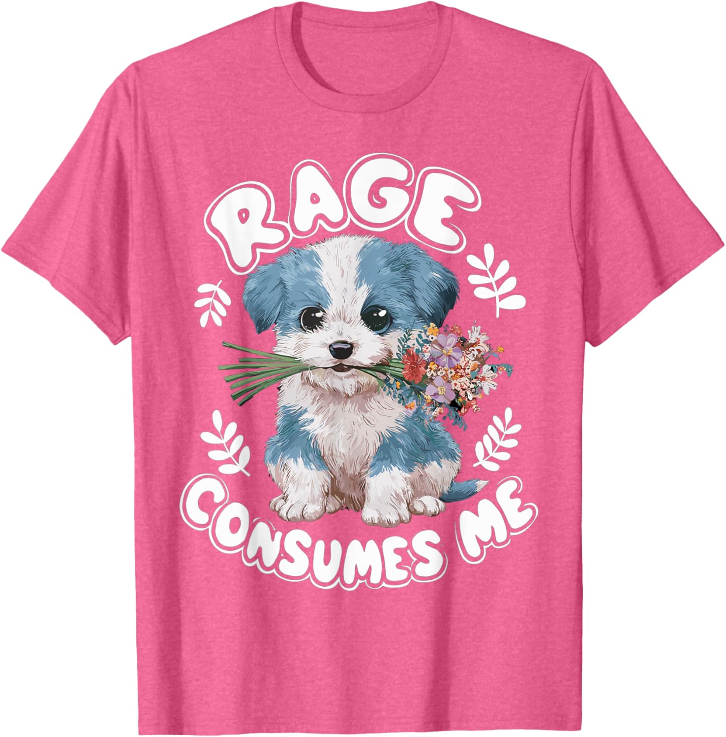 Cute Puppy Rage Cat Meme T-Shirt for Men and Women - Funny Gift Idea - 4