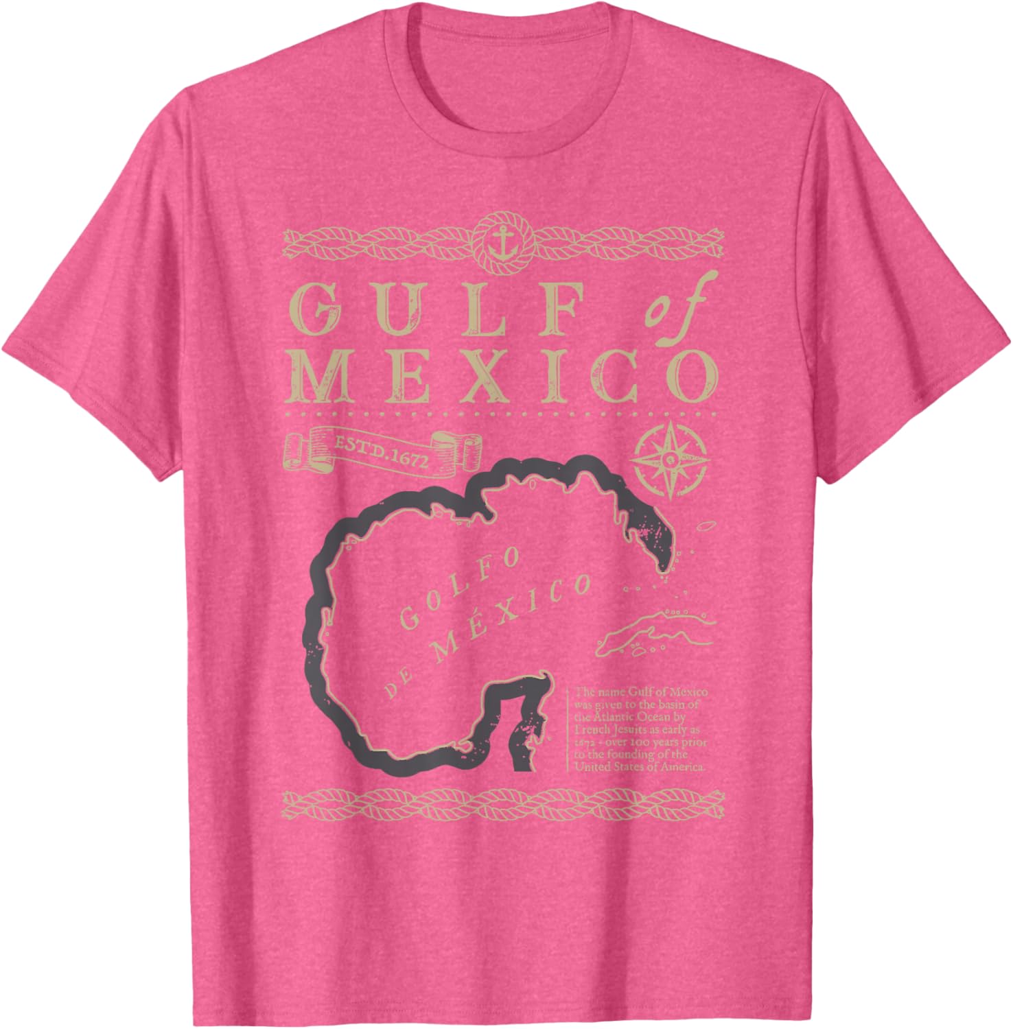 Gulf of Mexico Est 1550 Retro Vintage Beach T-Shirt for Relaxed Style - 10
