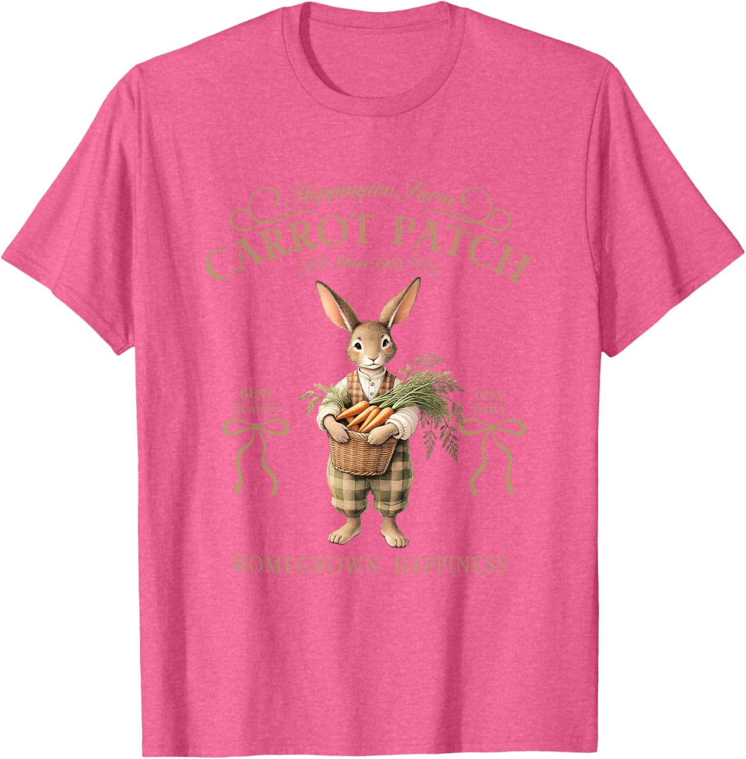Hoppington Farm Carrot Patch Happy T-Shirt for Garden Lovers - 1
