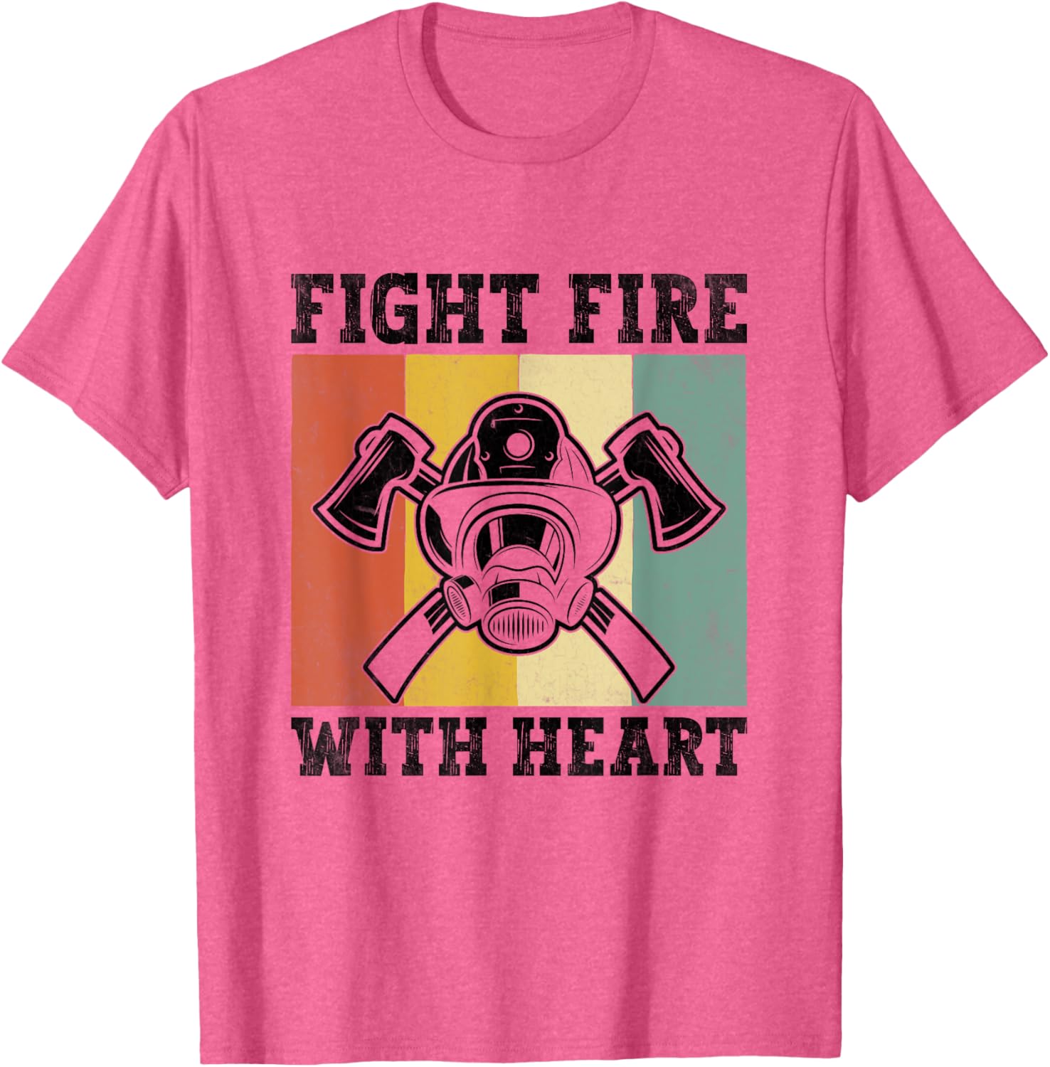 Heartfelt Firefighter T-Shirt Fight Fire with Heart Inspiring Apparel - 6