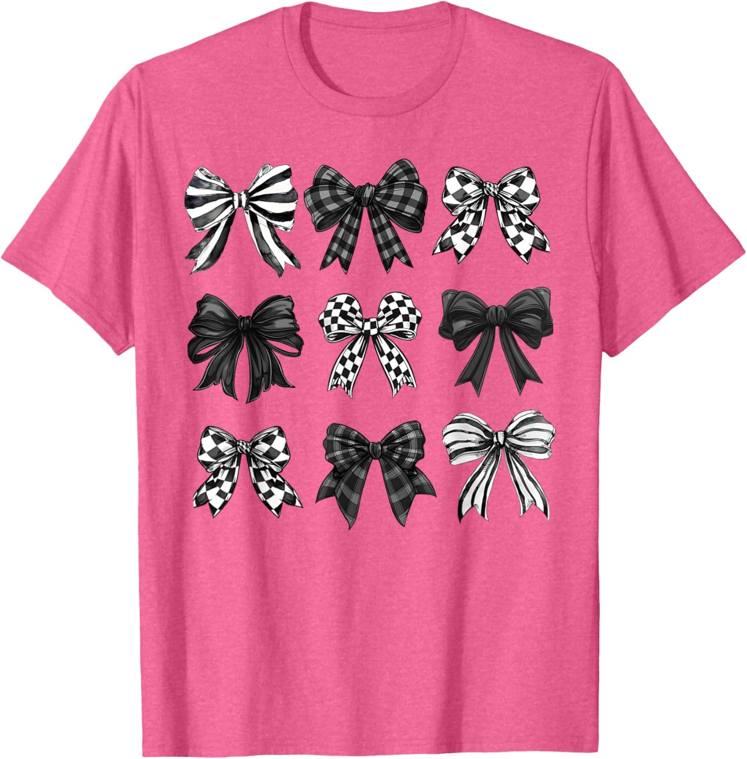 Trendy Coquette Bow and Ribbon Graphic T-Shirt for Girls and Women - 5