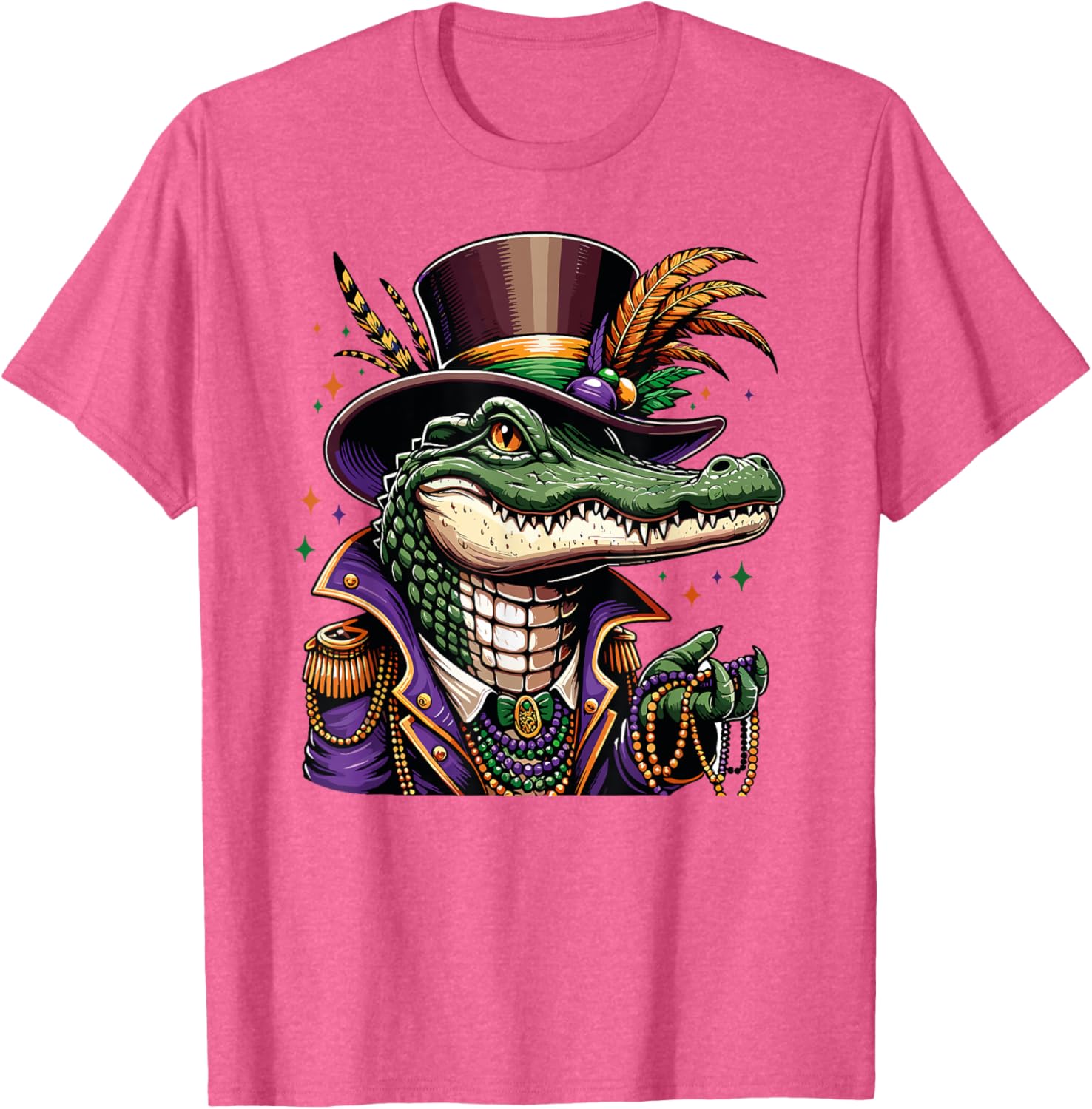 Mardigator Mardi Gras Alligator T-Shirt for Fun Men and Women - 20
