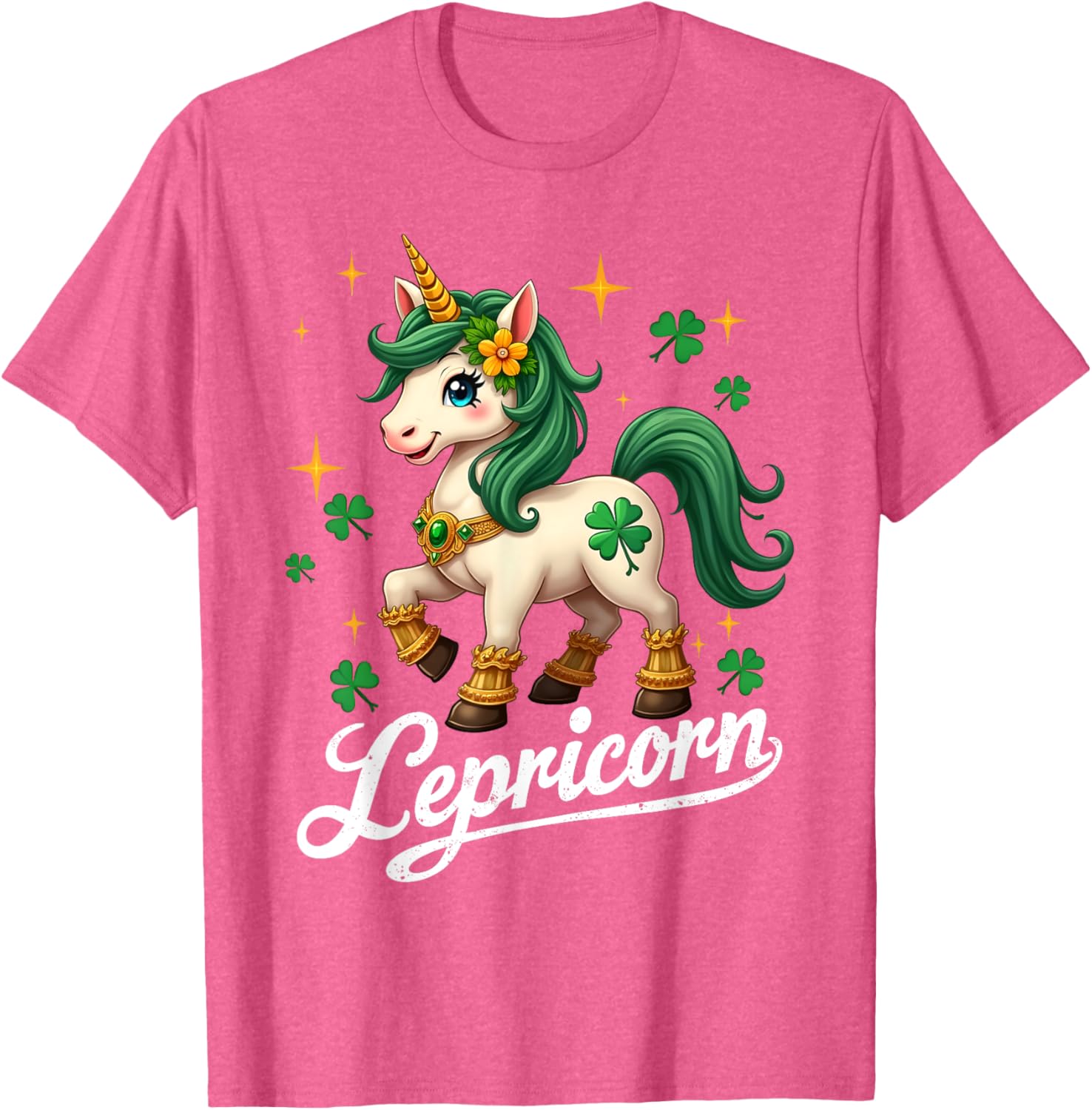 Cute St Patricks Day Unicorn T-Shirt for Girls - St Patty's Style - 17