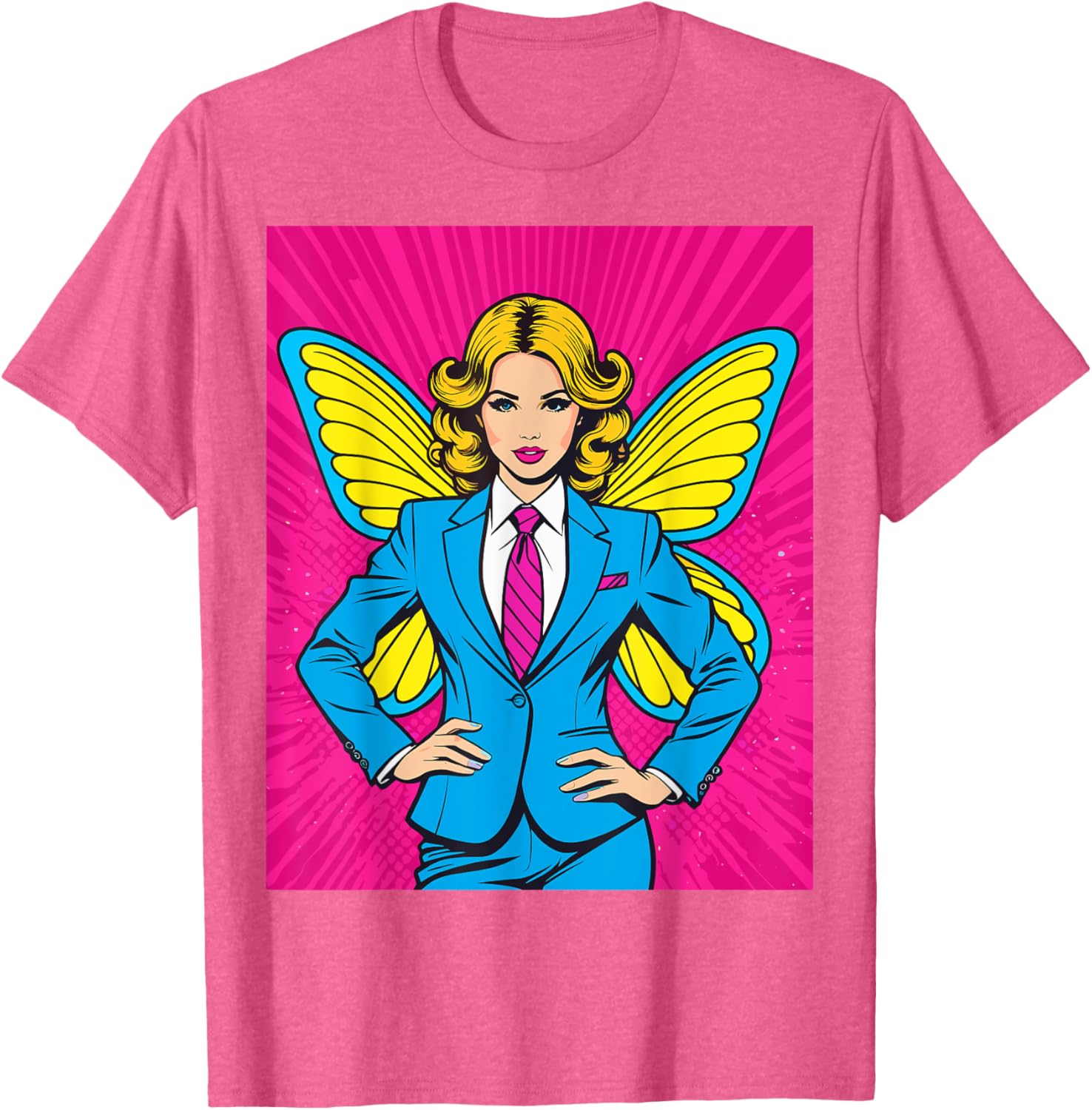 Pop Art Fairy in Business Suit T-Shirt for Stylish Casual Wear - 11