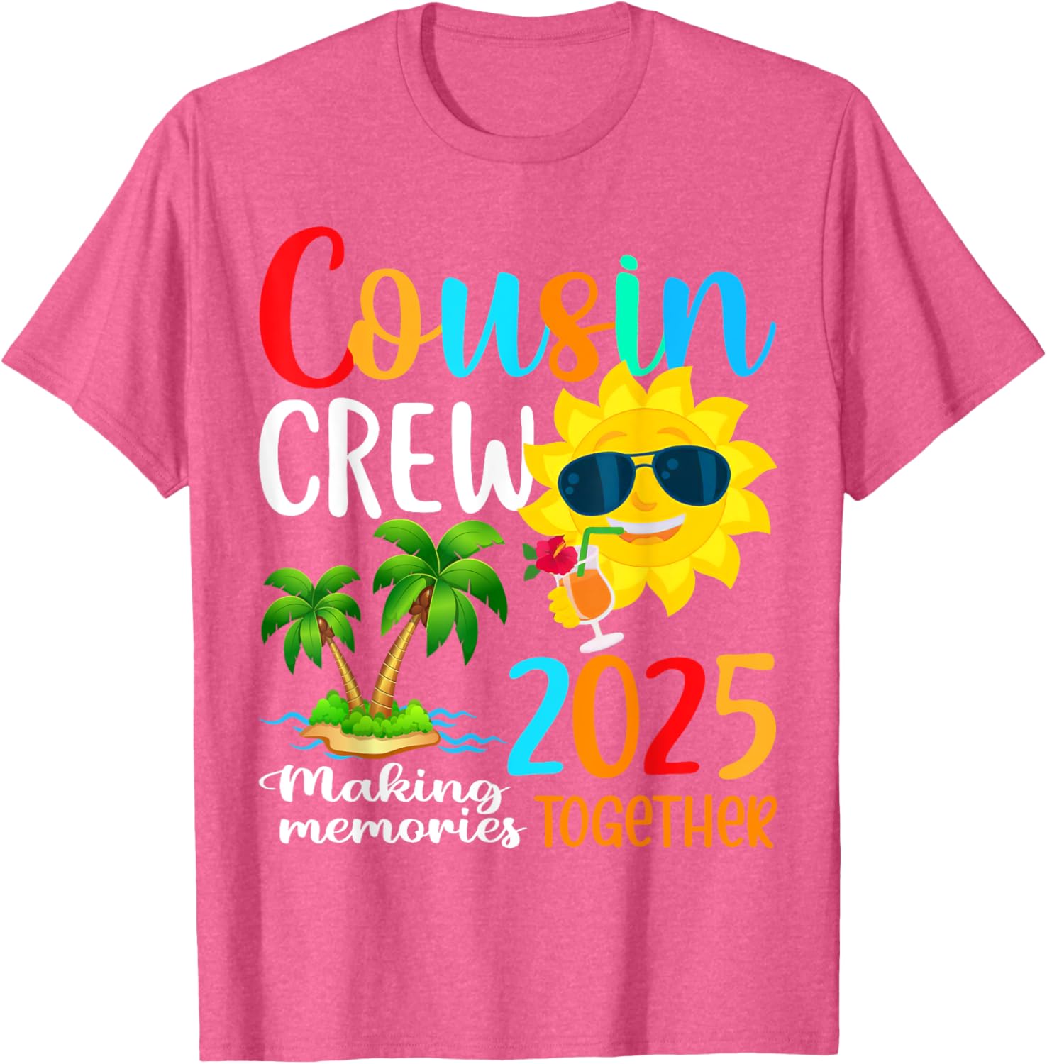 Cousin Crew 2025 Summer Beach Family Matching T-Shirt for Fun Vacations - 3