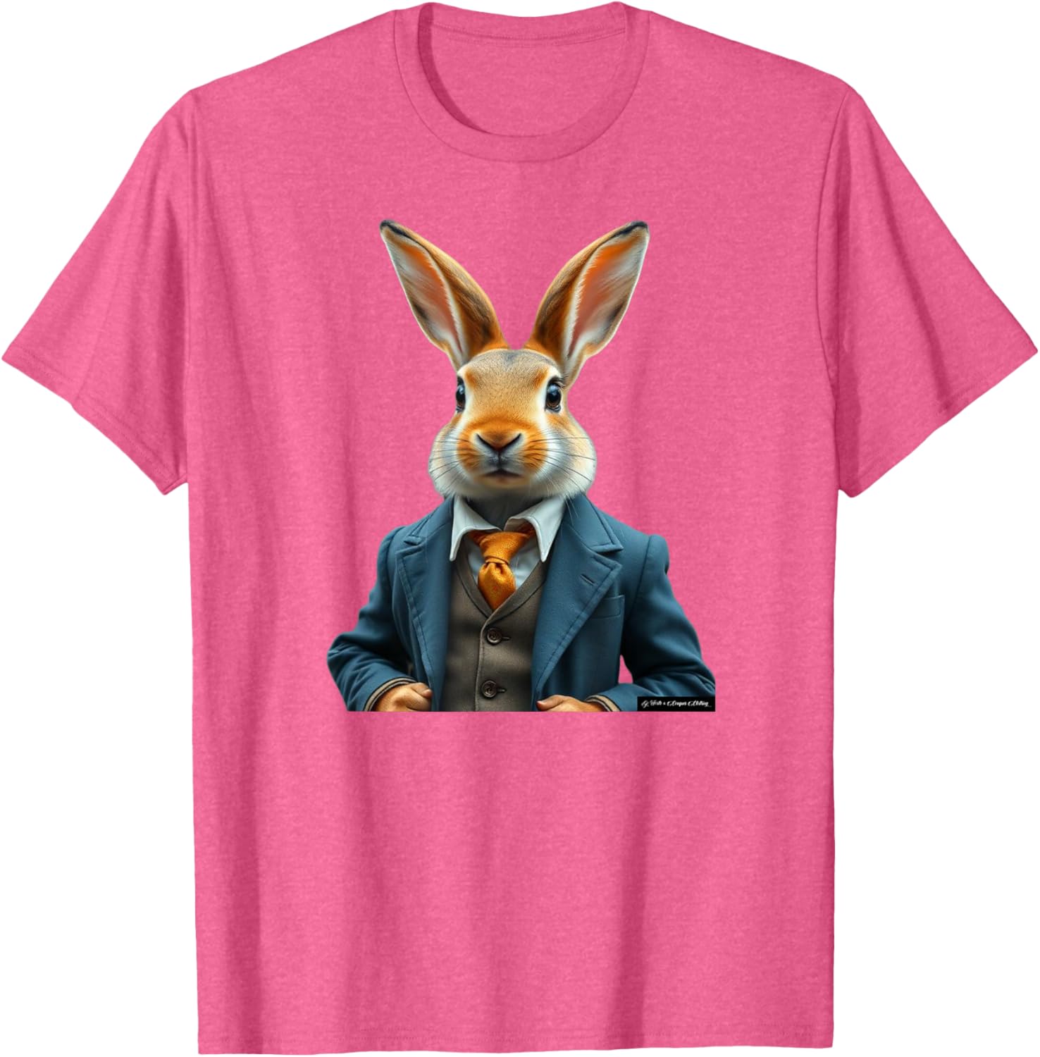Vintage Easter Bunny T-Shirt with Rabbit in a Suit for Wild Hunters - 8