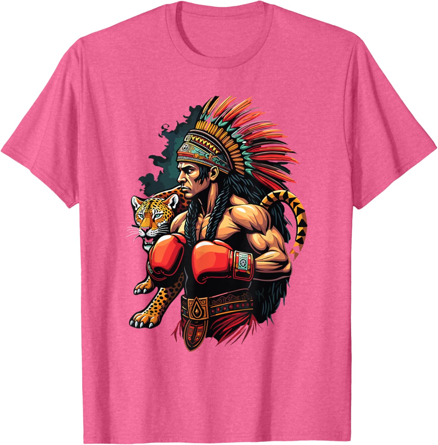 Inca Warrior Jaguar Spirit T-Shirt for Mexican Boxing Fans - 17