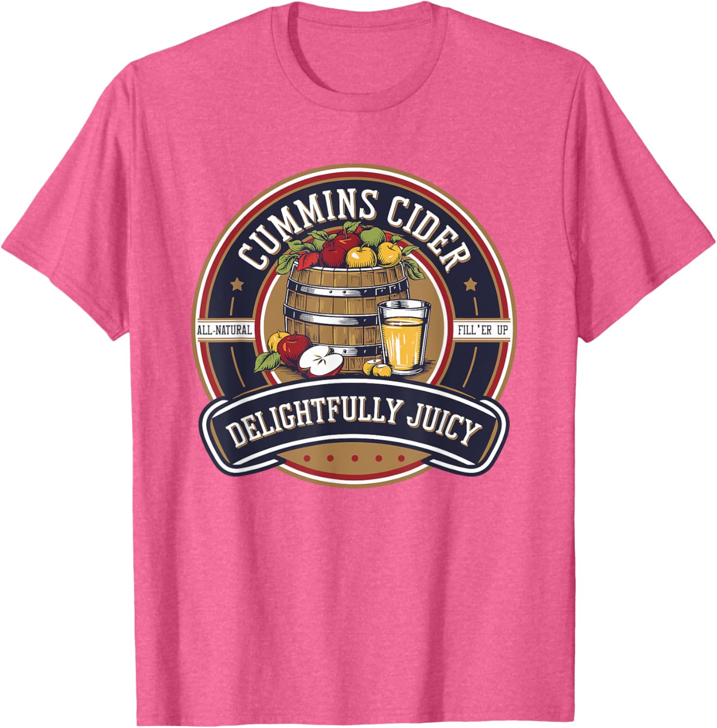 Haul Cummins Apple Cider Juicy Label Logo T-Shirt for Casual Style - 2