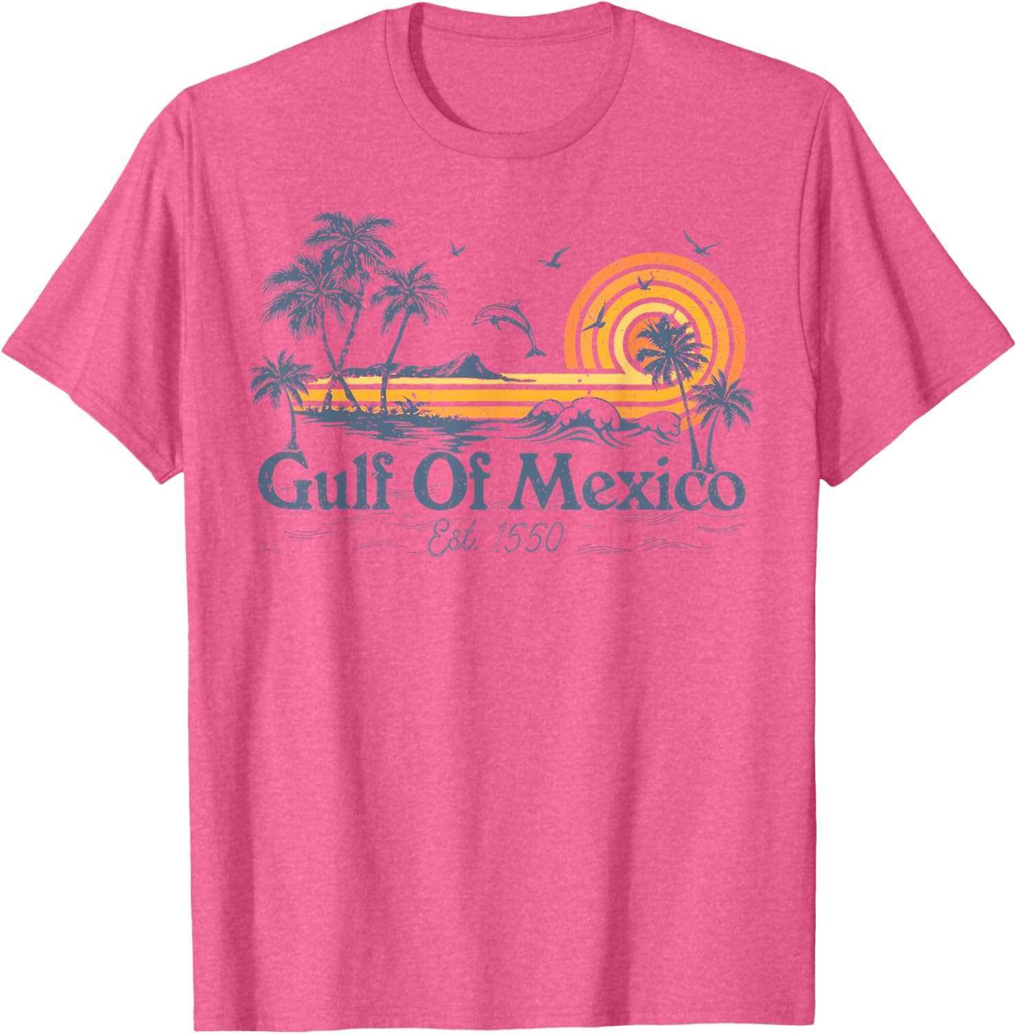 Gulf Of Mexico 1550 Vintage Mexican Flag Beach T-Shirt for Fun Days - 5