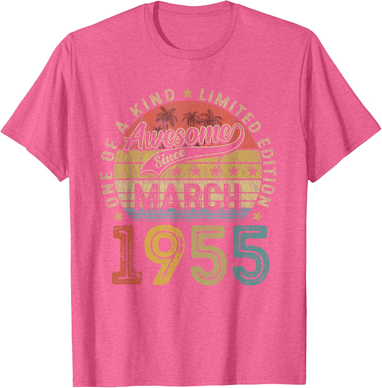 Funny 70th Birthday T-Shirt Vintage Retro March 1955 Gift for Him/Her - 8