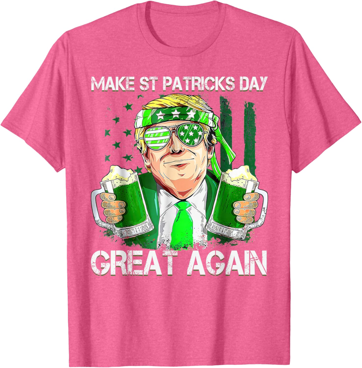 Funny St Patricks Day T-Shirt for Men and Women with US Flag Design - 2