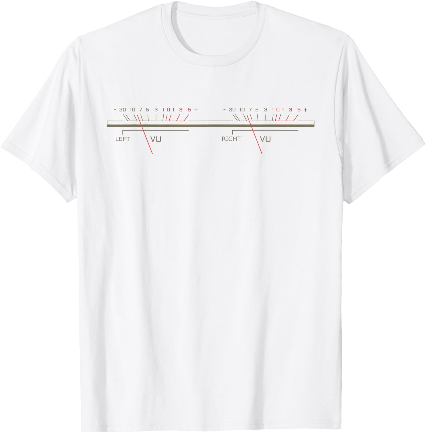 Retro VU Meter T-Shirt for Music Lovers - Stylish Audio Levels Design - 4