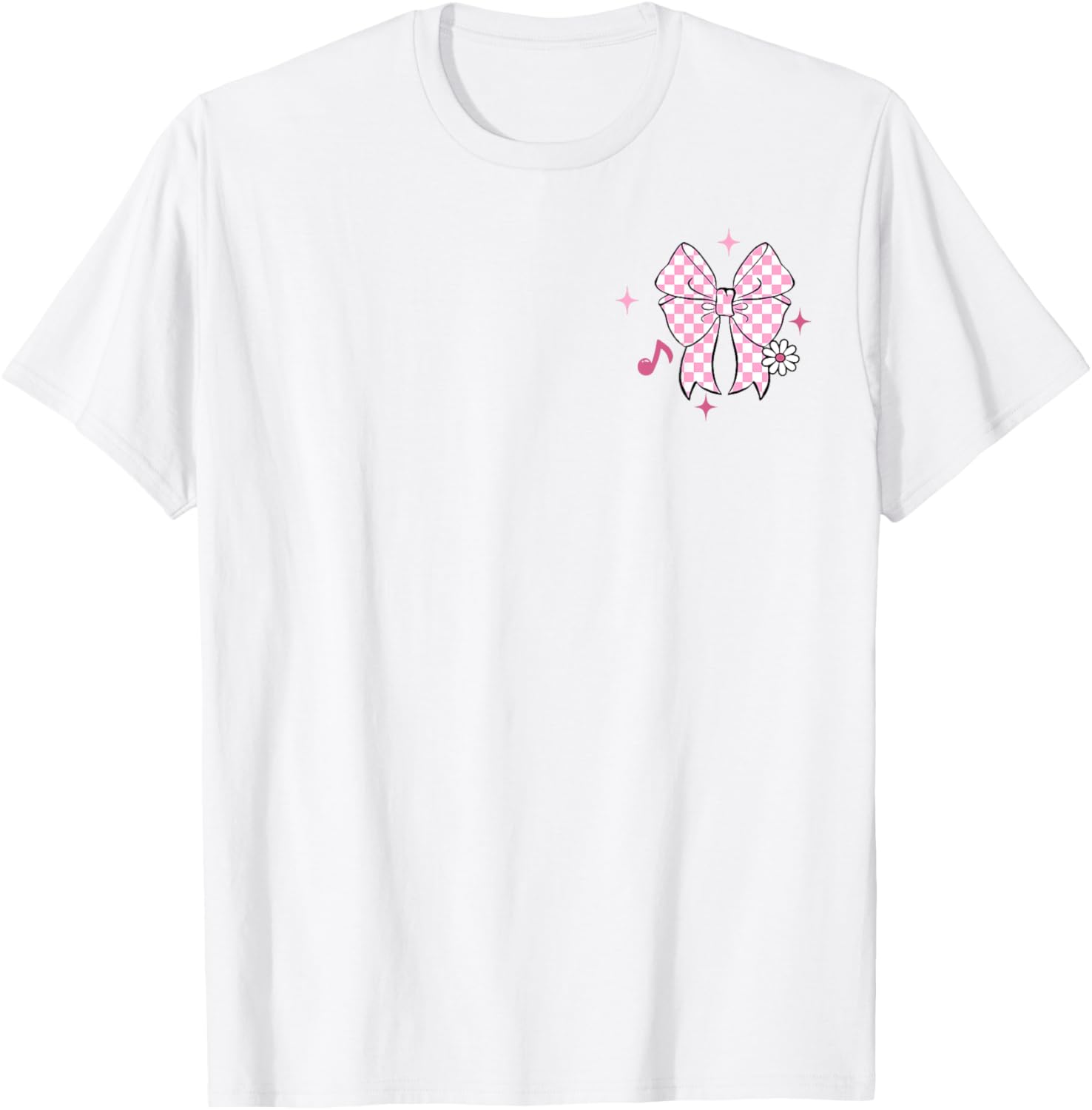 Mama Mummy Mom Bruh Checkered Coquette Front Back T-Shirt for Moms - 10