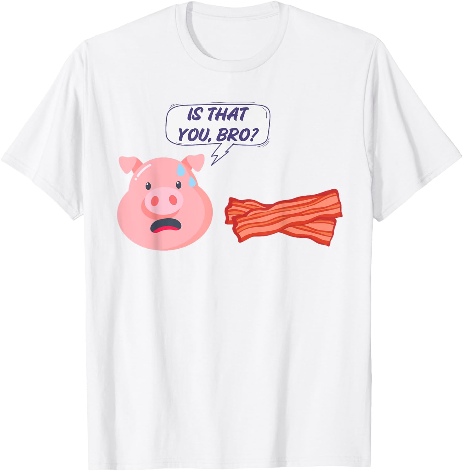 Funny Bacon Lover T-Shirt with Humorous Pig Design for Foodies - 16