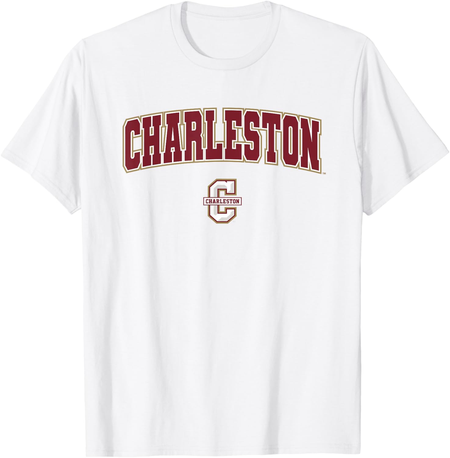 College of Charleston Cougars Arch Logo T-Shirt for Sports Lovers - 1