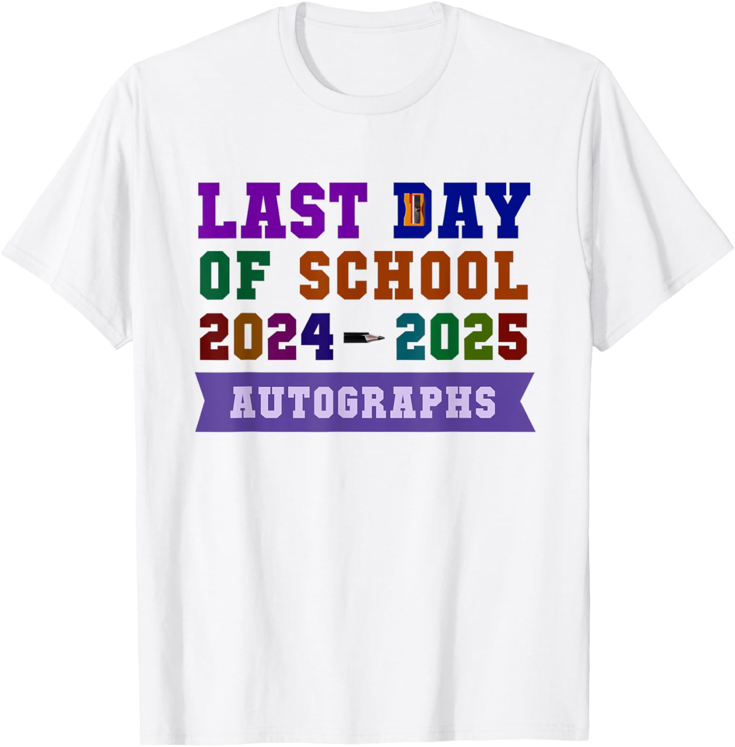 Last Day of School 2025 Kids Autograph T-Shirt for Year-End Memories - 3