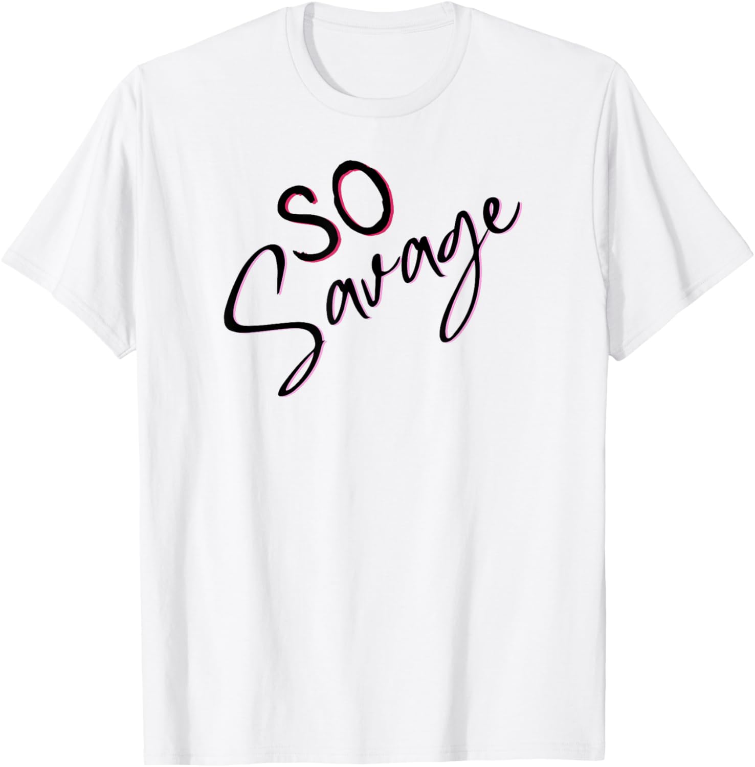 SO Savage Pale Pink and Magenta T-Shirt for Stylish Comfort - 2