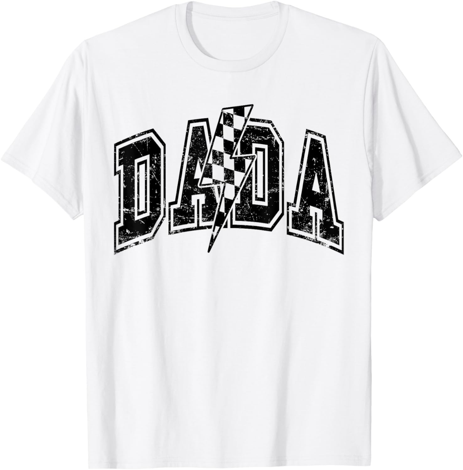 Dada Lightning Checkered Father's Day T-Shirt for Dad and Grandpa - 2