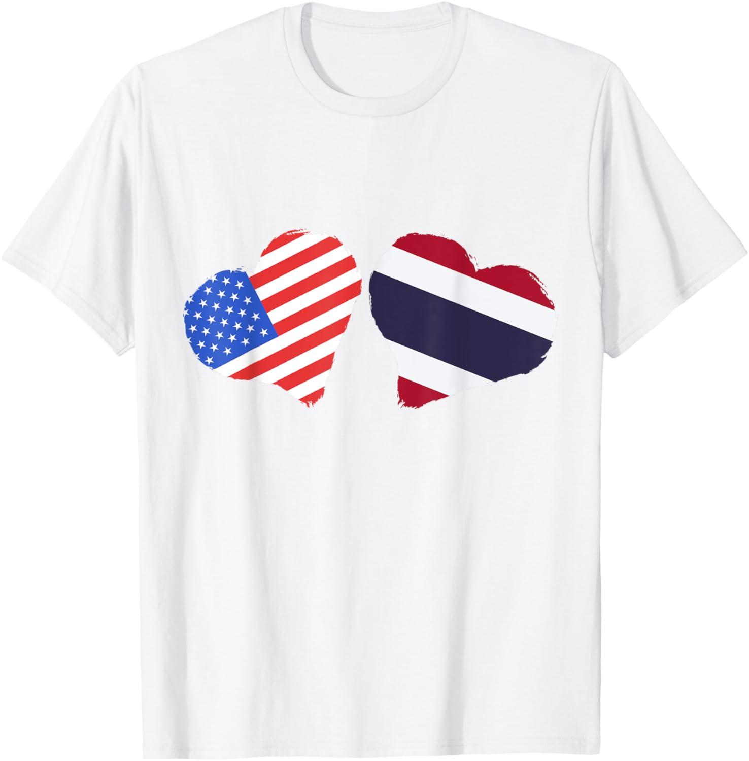 Thailand USA Heart Flag T-Shirt for Thai Roots and Pride in America - 24