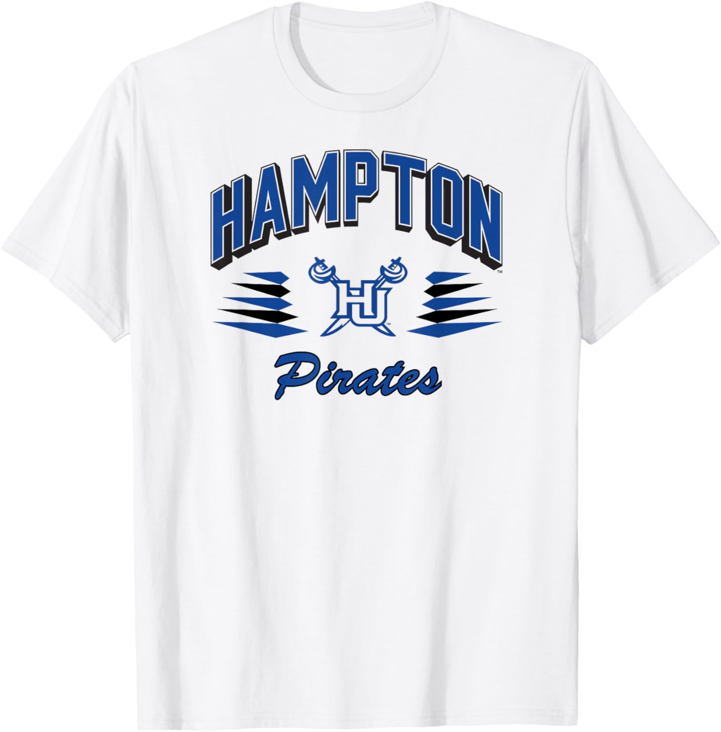 Hampton Pirates Retro Diamond White T-Shirt for Sports Fans - 1
