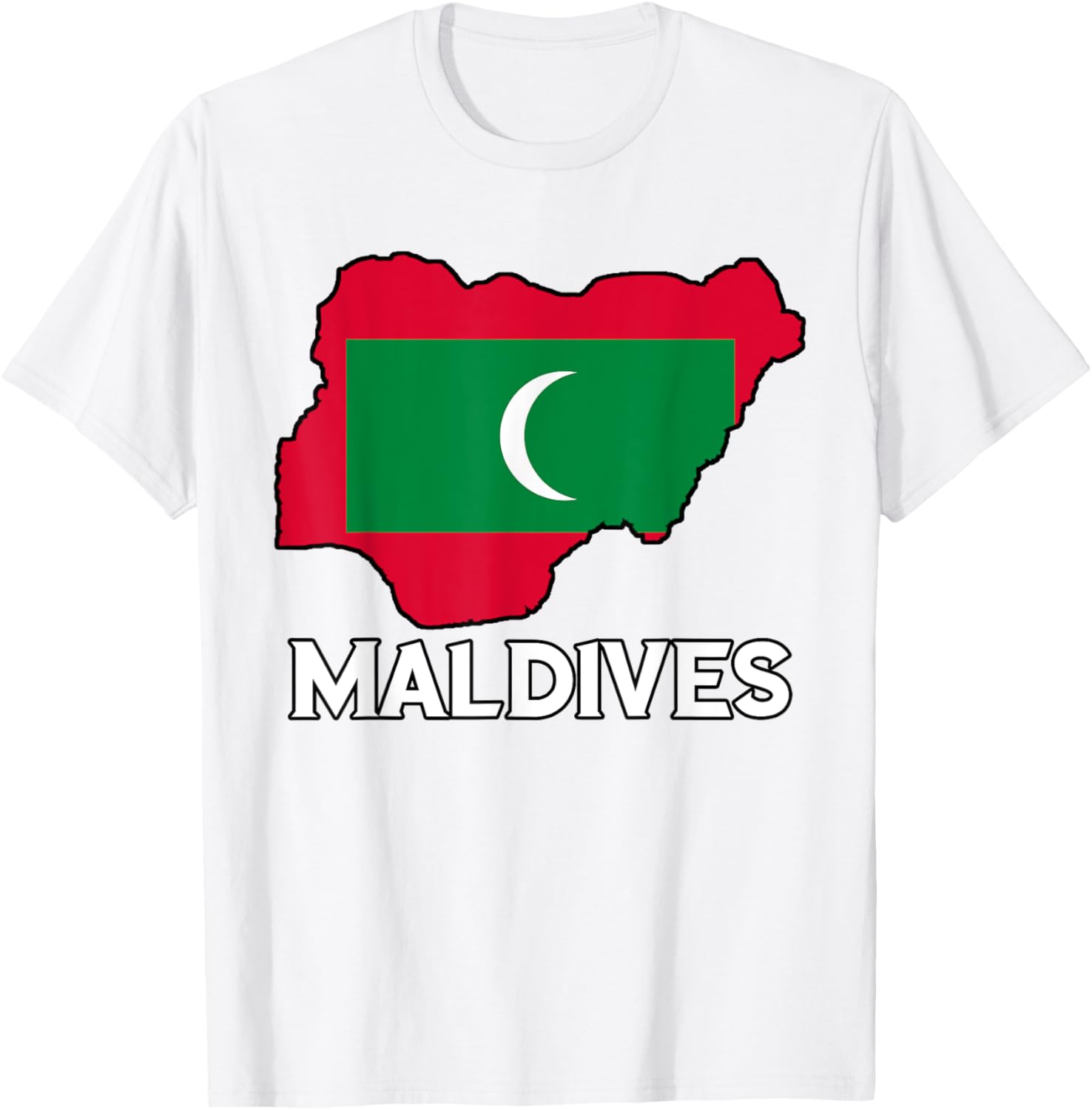 Maldivian Pride Flag Map T-Shirt for Comfort and Style in Clothing - 20