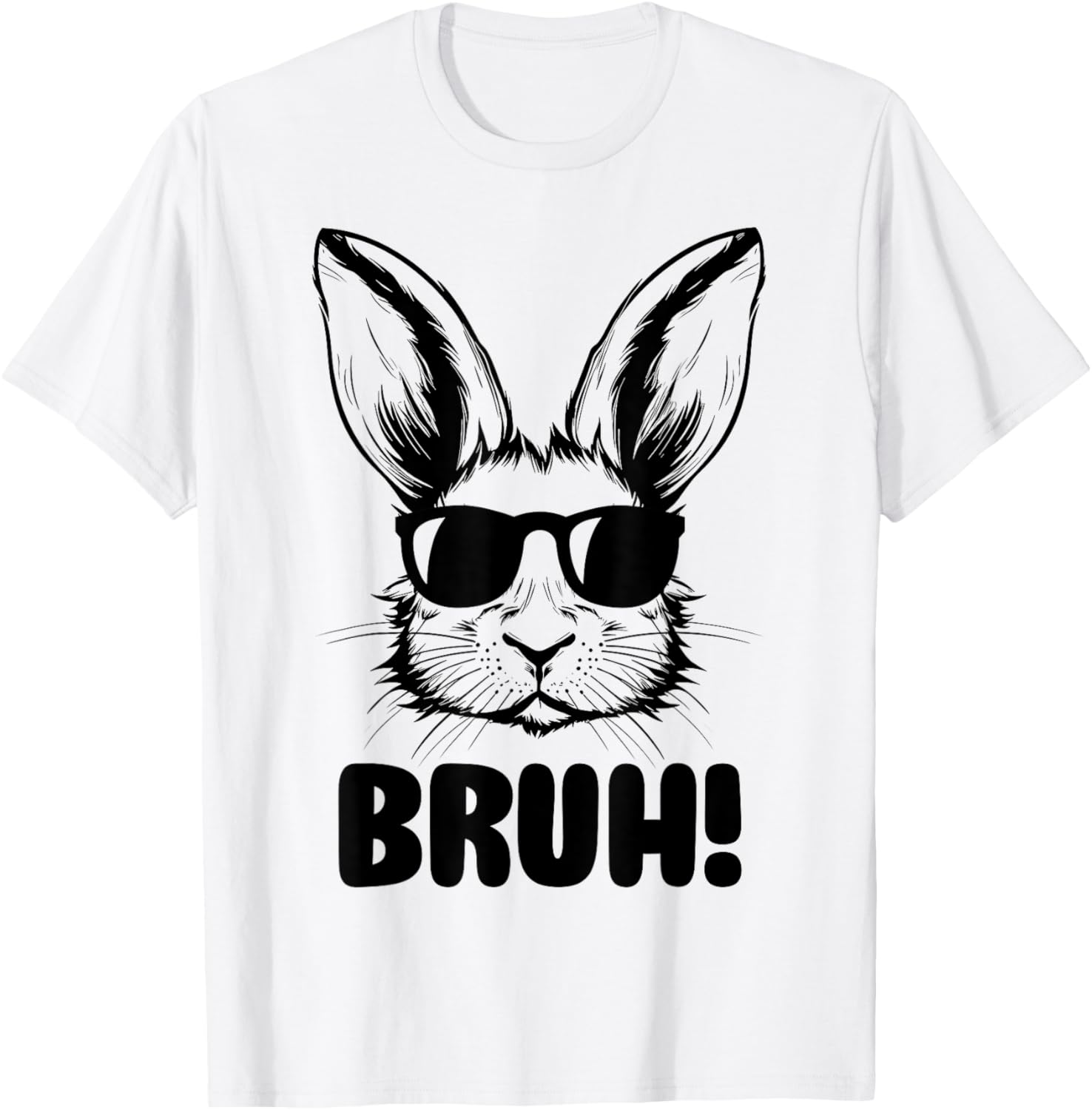Funny Bunny Bruh Meme T-Shirt for Easter - Perfect for All Ages - 13