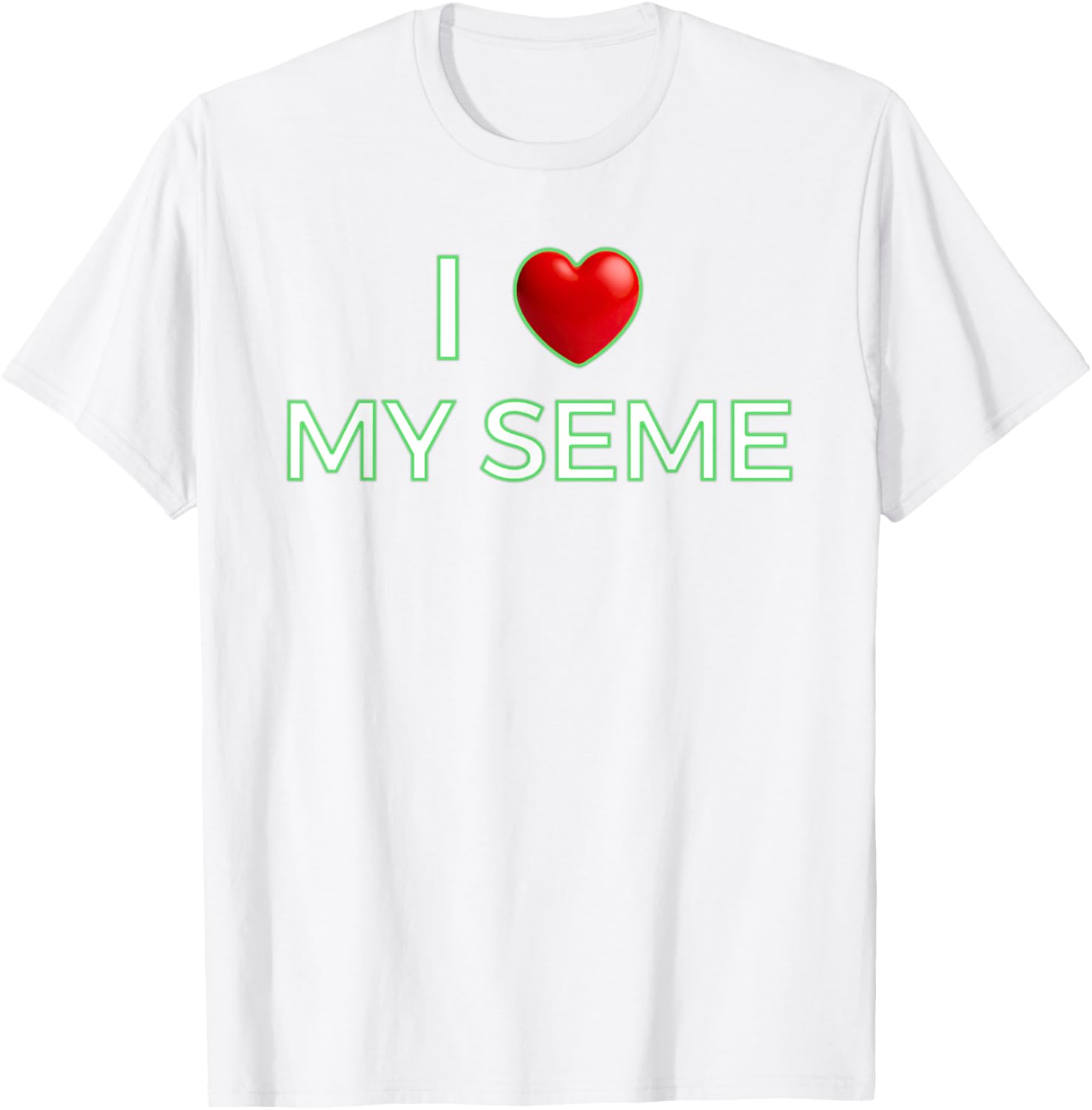 I Love My Seme Funny Red Heart Anime T-Shirt for Anime Fans - 16