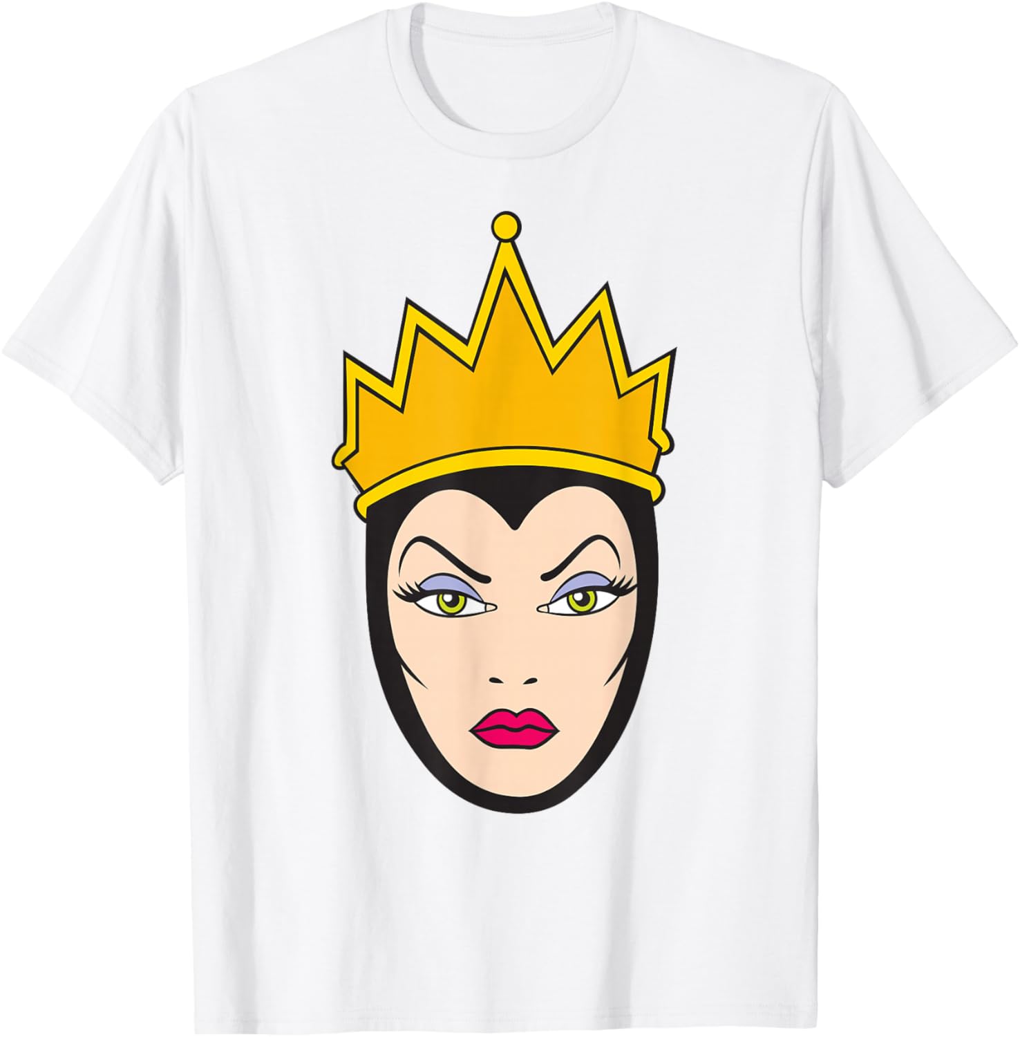 Disney Villains Evil Queen Big Face T-Shirt for Snow White Fans - 24