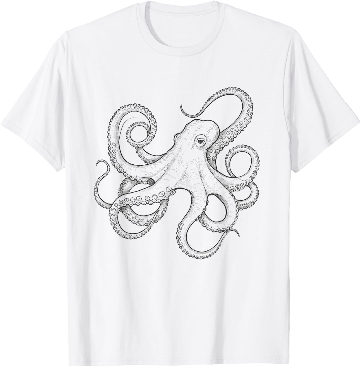 Octopus Sketch Design Idea T-Shirt for Unique Style and Fun Fashion - 9